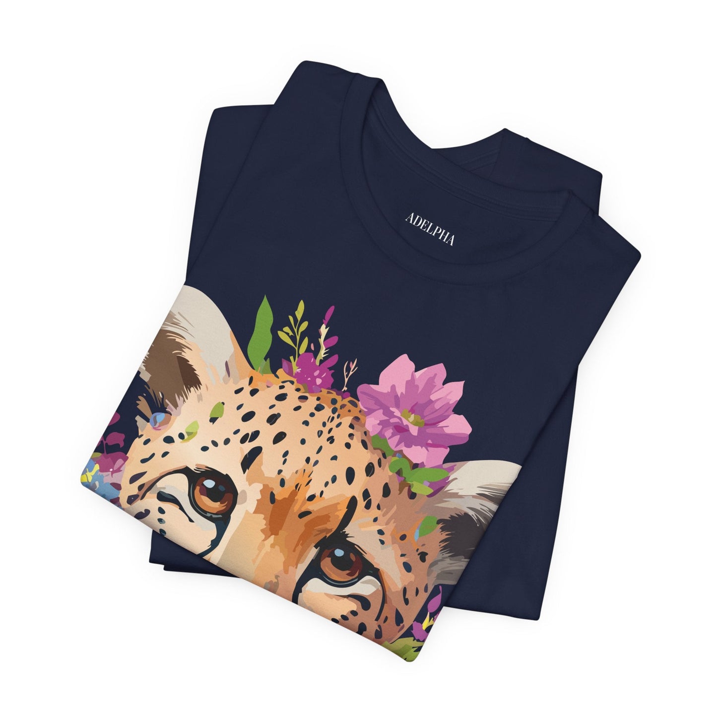 Adelpha Graphic Tee Cheetah Art Design Unisex Short Sleeve Shirt