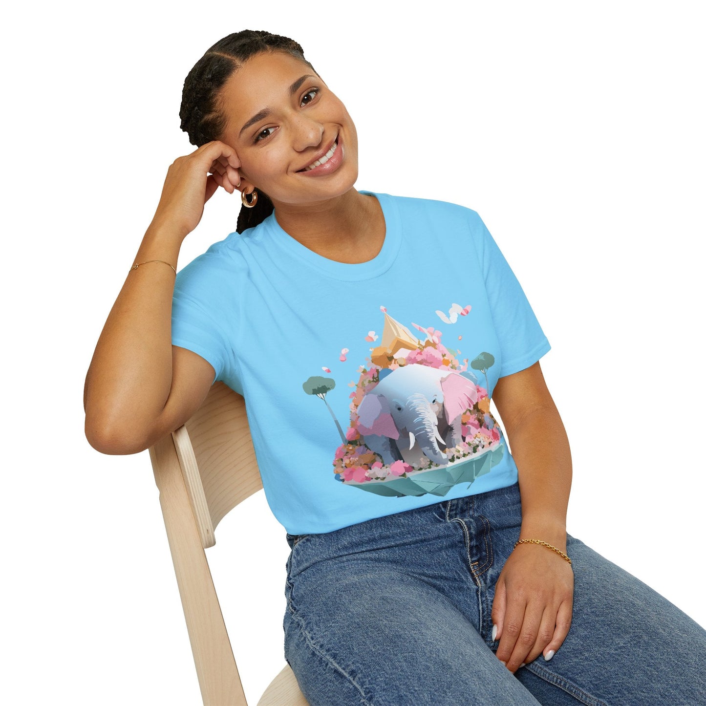Elephant Graphic T Shirt For Animals Unisex Gildan Softstyle 64000 Cotton Tee Apparel