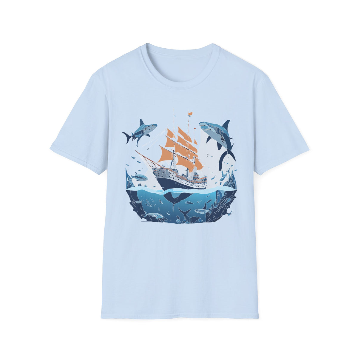 Ocean U boat Graphic Tee Gildan Unisex 100 Cotton Tee Shirt h37