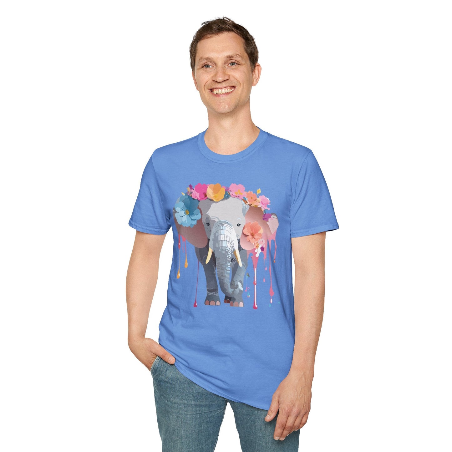 Elephant T Shirt Unisex Softstyle Gildan 64000 Elephant On T Shirt Animation Animals Tee