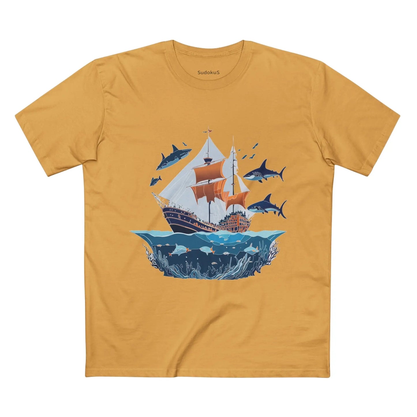 Ocean Coast Graphic Unisex 100 Cotton Staple Tee 32