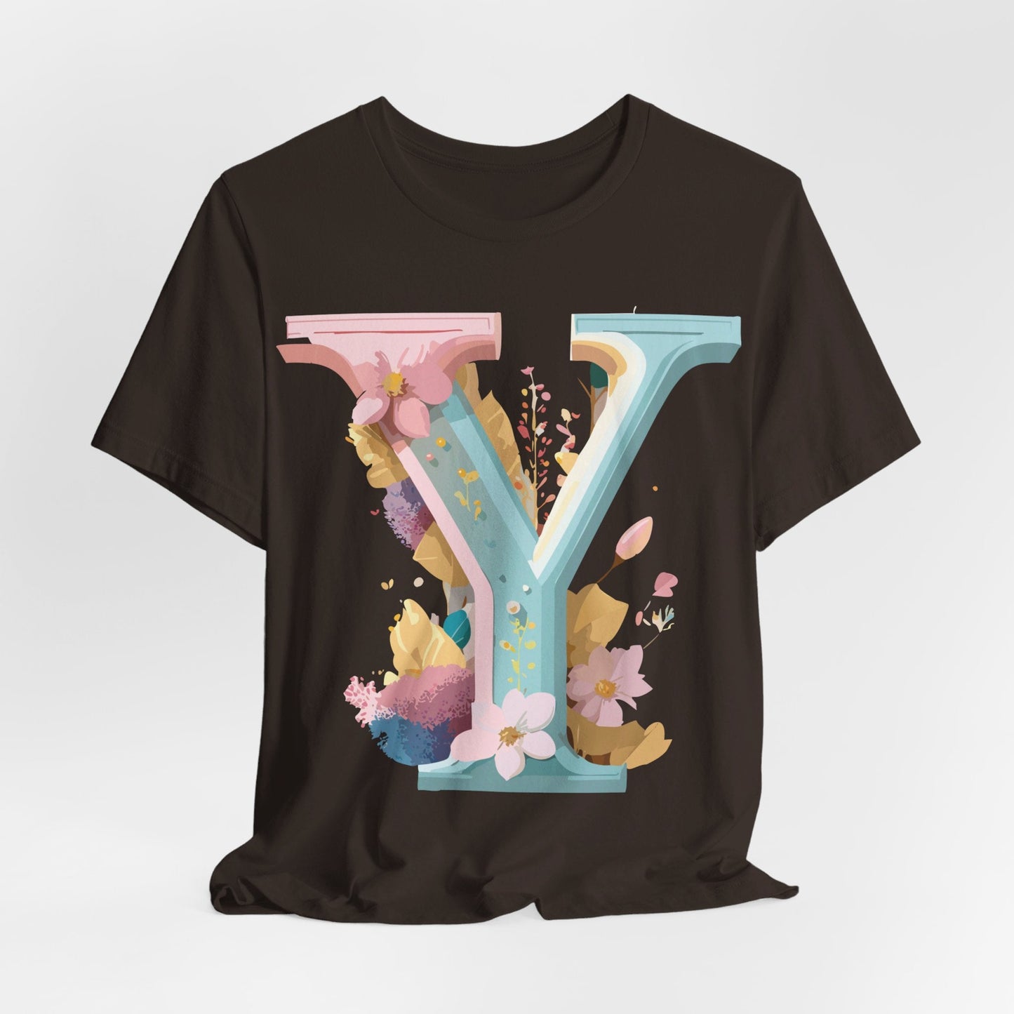 Letter Y Shirt Unisex Graphic Tee Vintage Inspired Artwork Adelpha Short Sleeve Design