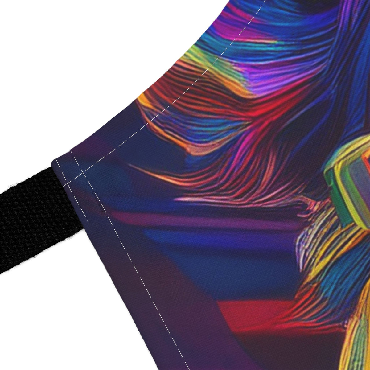 Colorful Cool Dog Apron — Neon Sunglasses Kitchen Apron for Pet Lovers Stain-Resistant - Art Print Canvas Apron