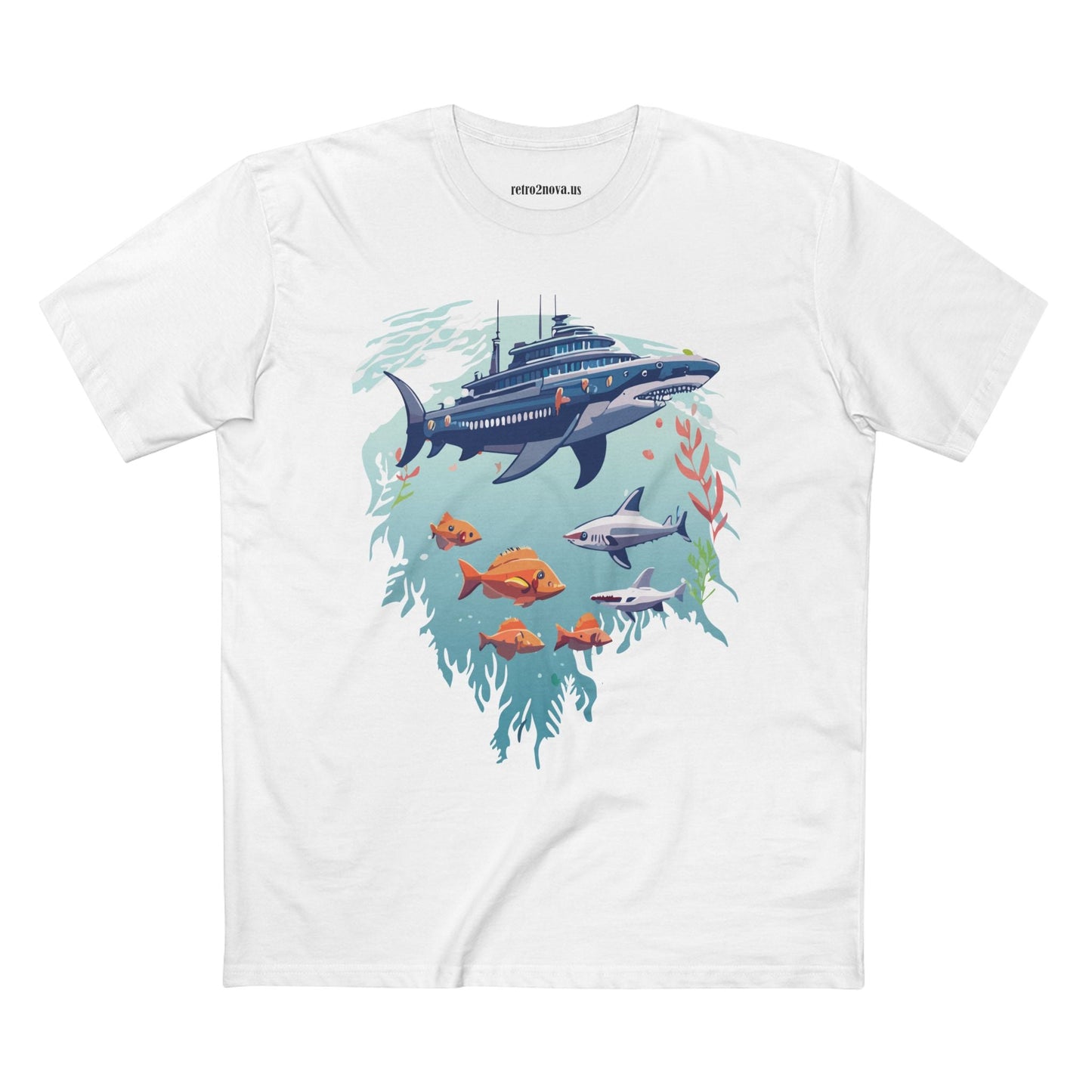 Ocean Pacific Shirt Unisex Premium Cotton Art Tee Original Art Design Retro2Nova Ocean Collection