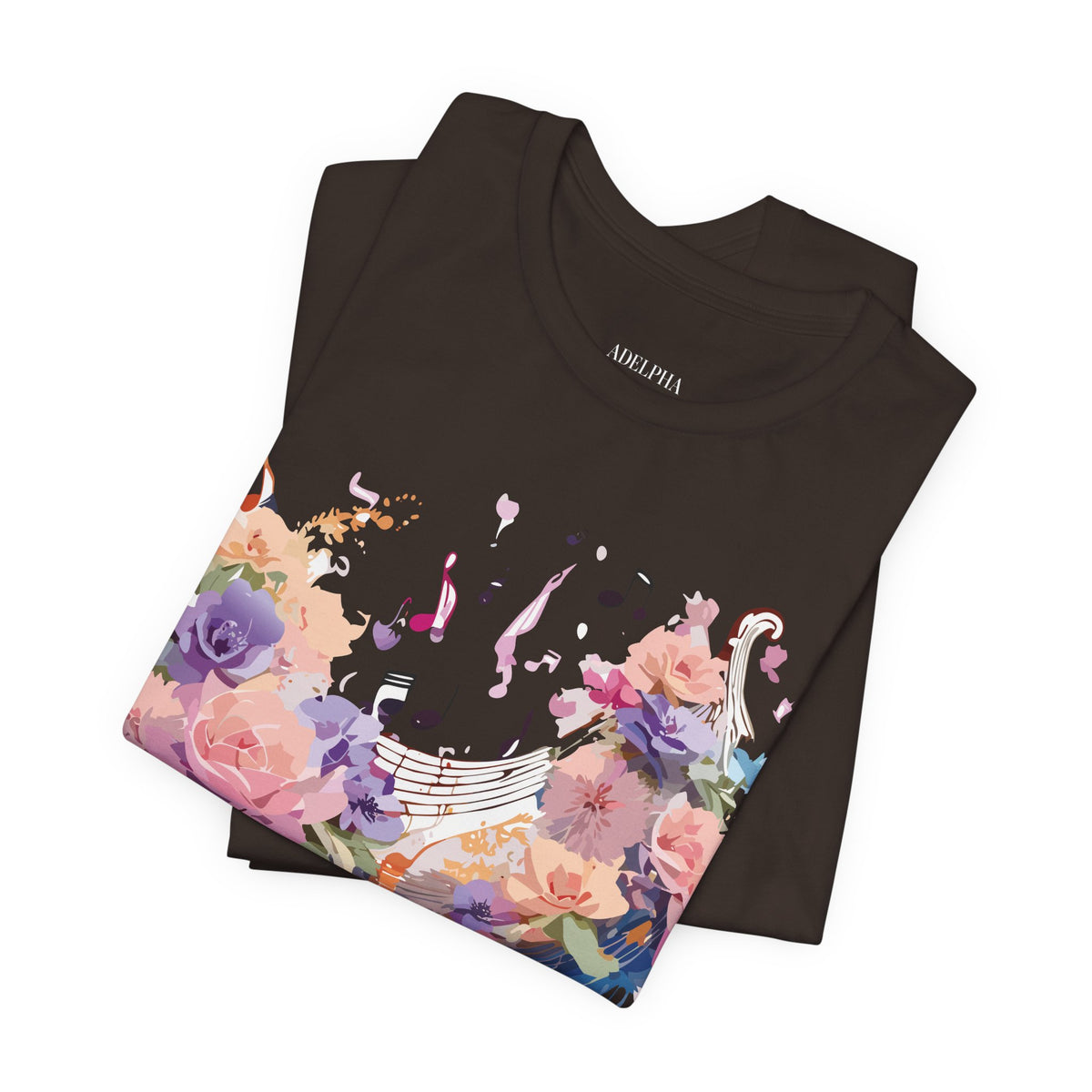 Music Graphic Unisex Cotton Bella+Canvas Tee with Art Design m84