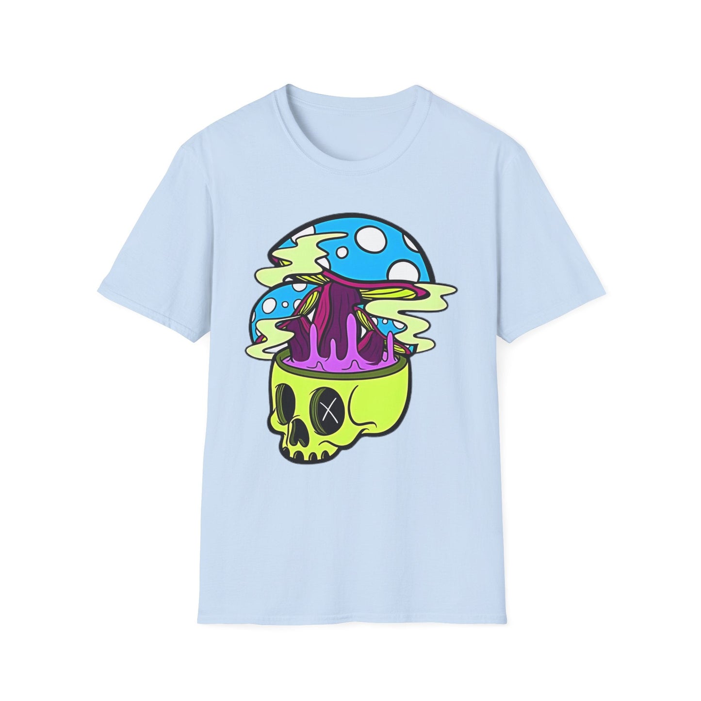 Skull Tee Shirt Unisex Skeleton Shirt With Art Design Gildan Softstyle Cotton Tee