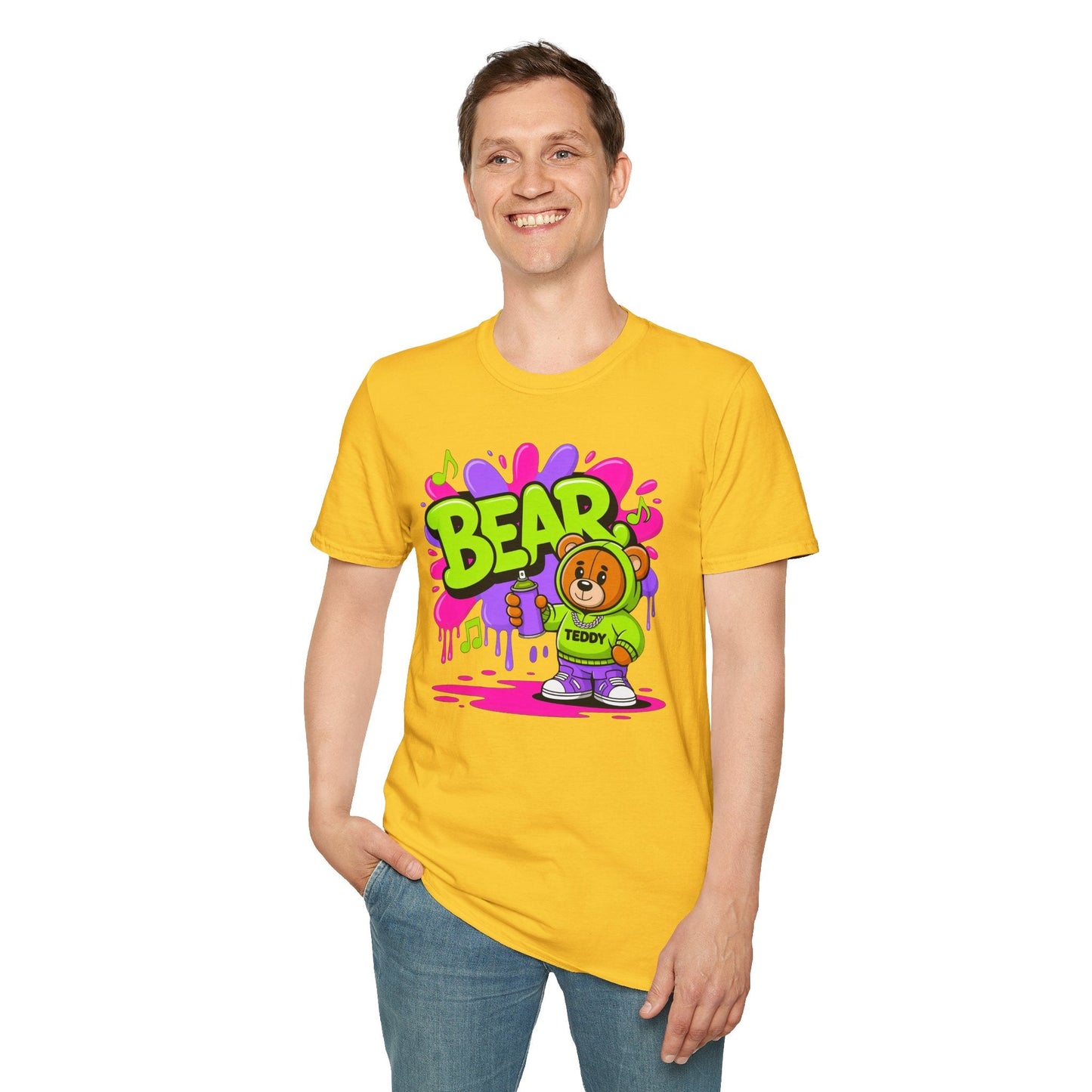 Funny Cartoon Animals T Shirt Unisex Graphic Tee Animation Softstyle Gildan 64000 Ring Spun Cotton