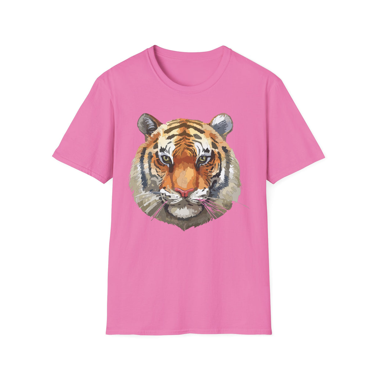 Watercolor Tiger Face T-Shirt | Wildlife Illustration, Animal Print
