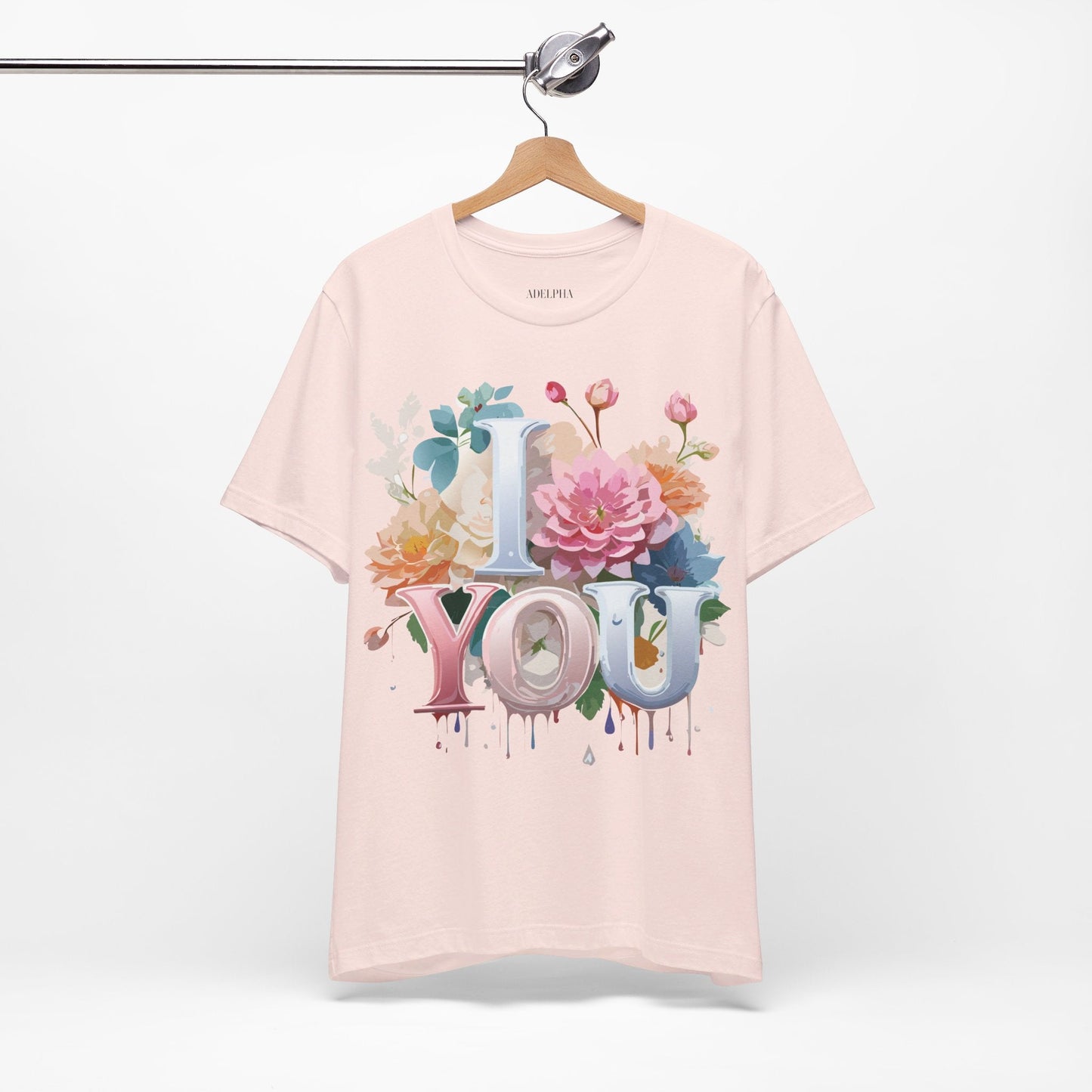Valentine Day Graphic Unisex 100 Cotton Vintage Artwork with Love and Flower Design Tee 8