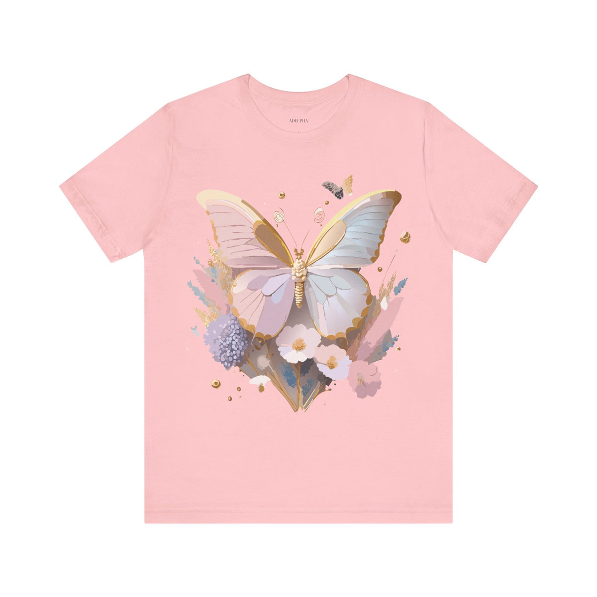 Butterfly Graphic Unisex Cotton Bella+Canvas Tee with Art Design n99