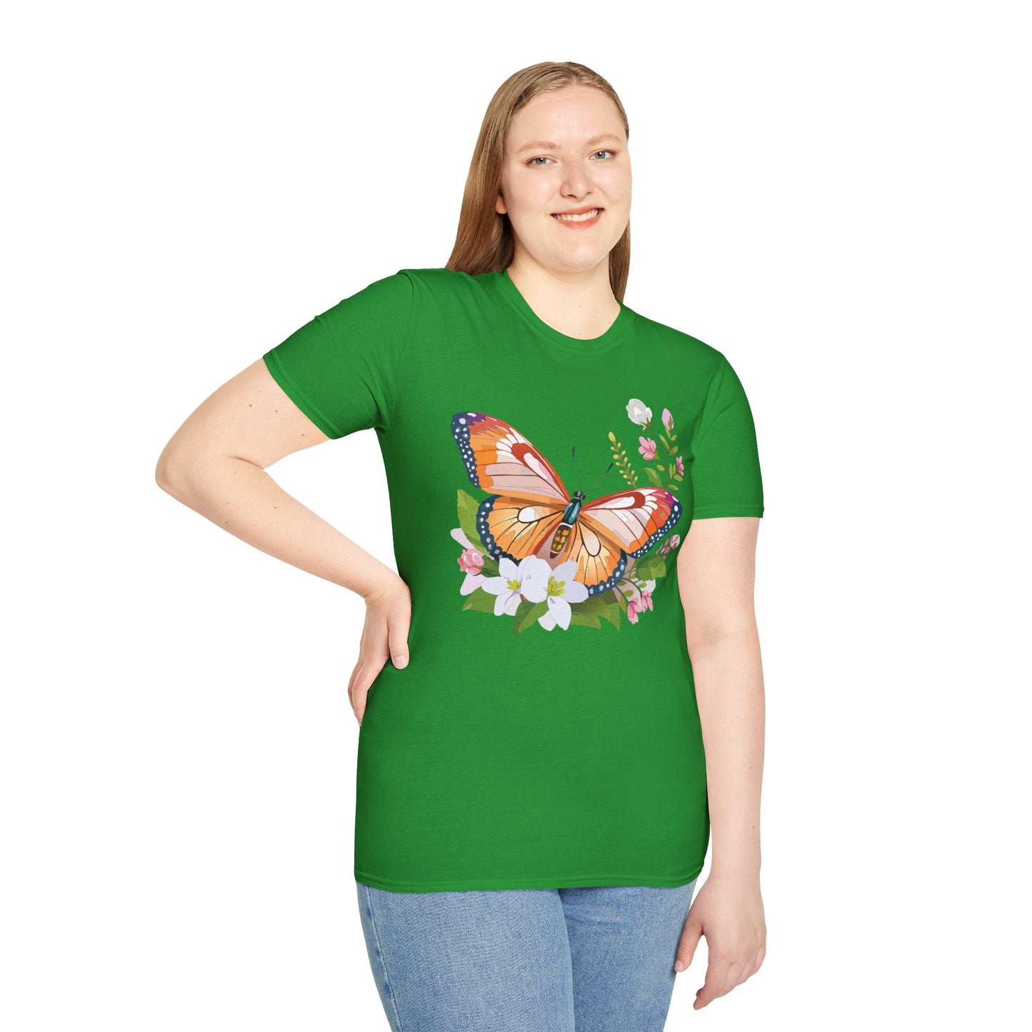 Butterfly Shirt Unisex T Shirt Gildan 64000 Softstyle 100 Percent Ring Spun Cotton