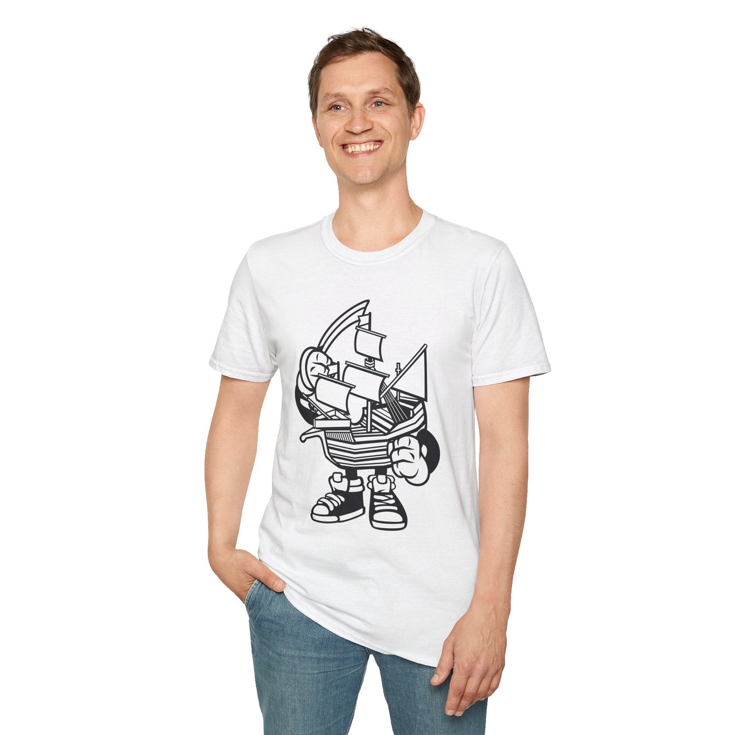 Cartoon T Shirt Animation Tee Funny Unisex Gildan Softstyle 64000 Cotton Art Design