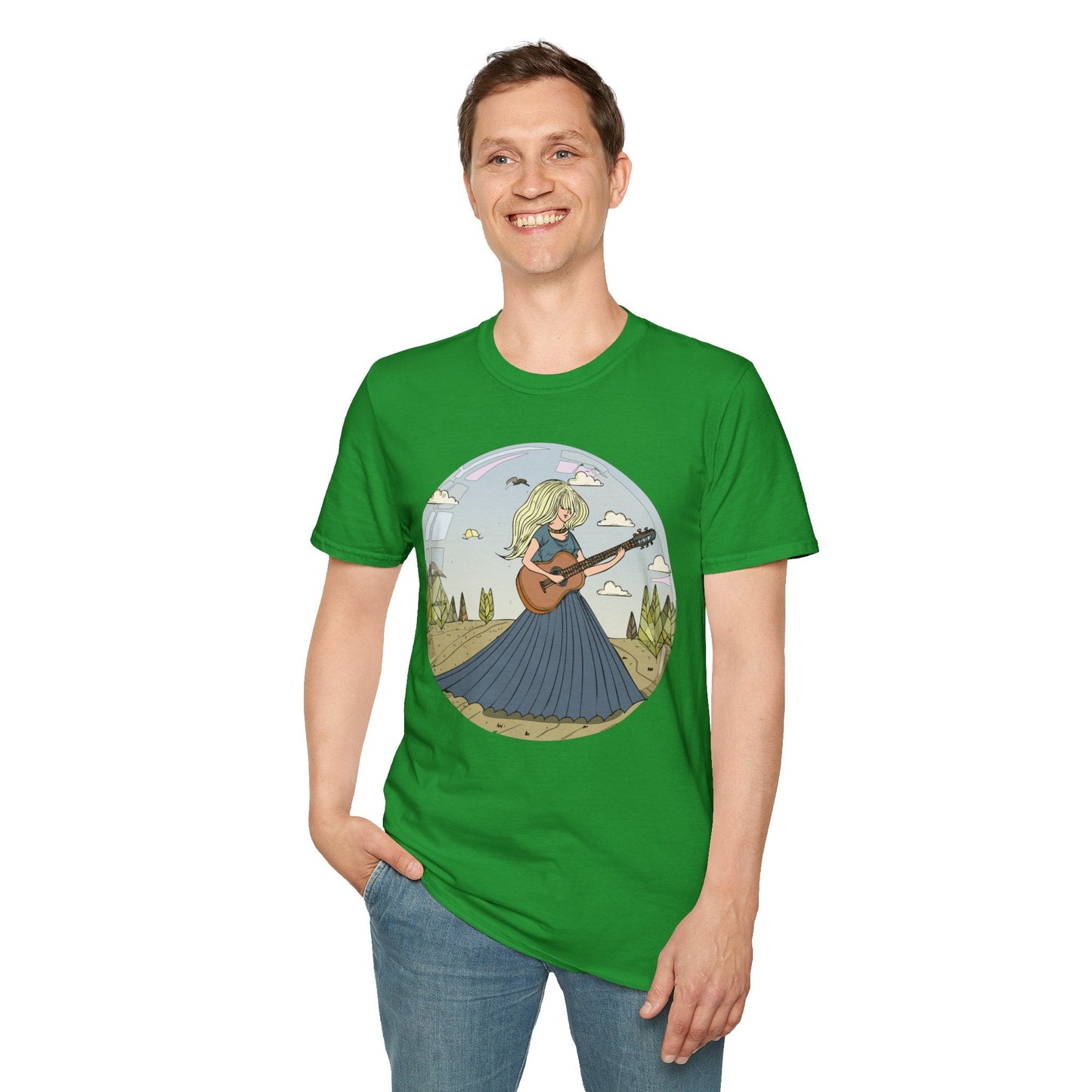 Womens Graphic T Shirt Art Design Tee Softstyle Cotton Ring-Spun Unisex Short Sleeve