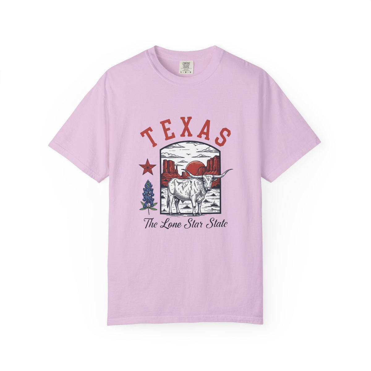 Texas State State Travel Tourist Graphic Tee Unisex 100 Cotton Comfort Colors T-Shirt