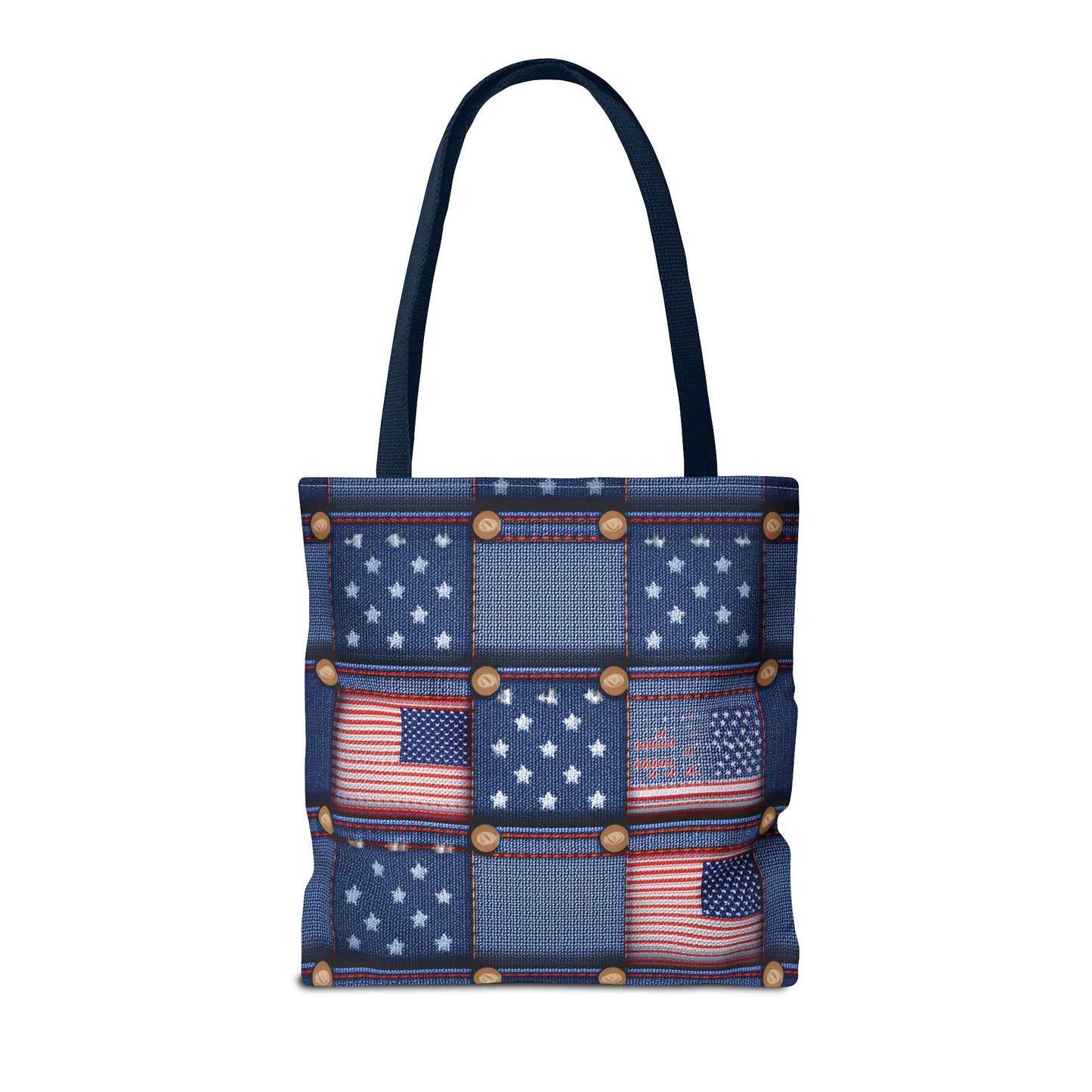4th of July DENIM PRINT CANVAS BAG HIGH-QUALITY 100% SPUN POLY 3 SIZE BAG-200-18