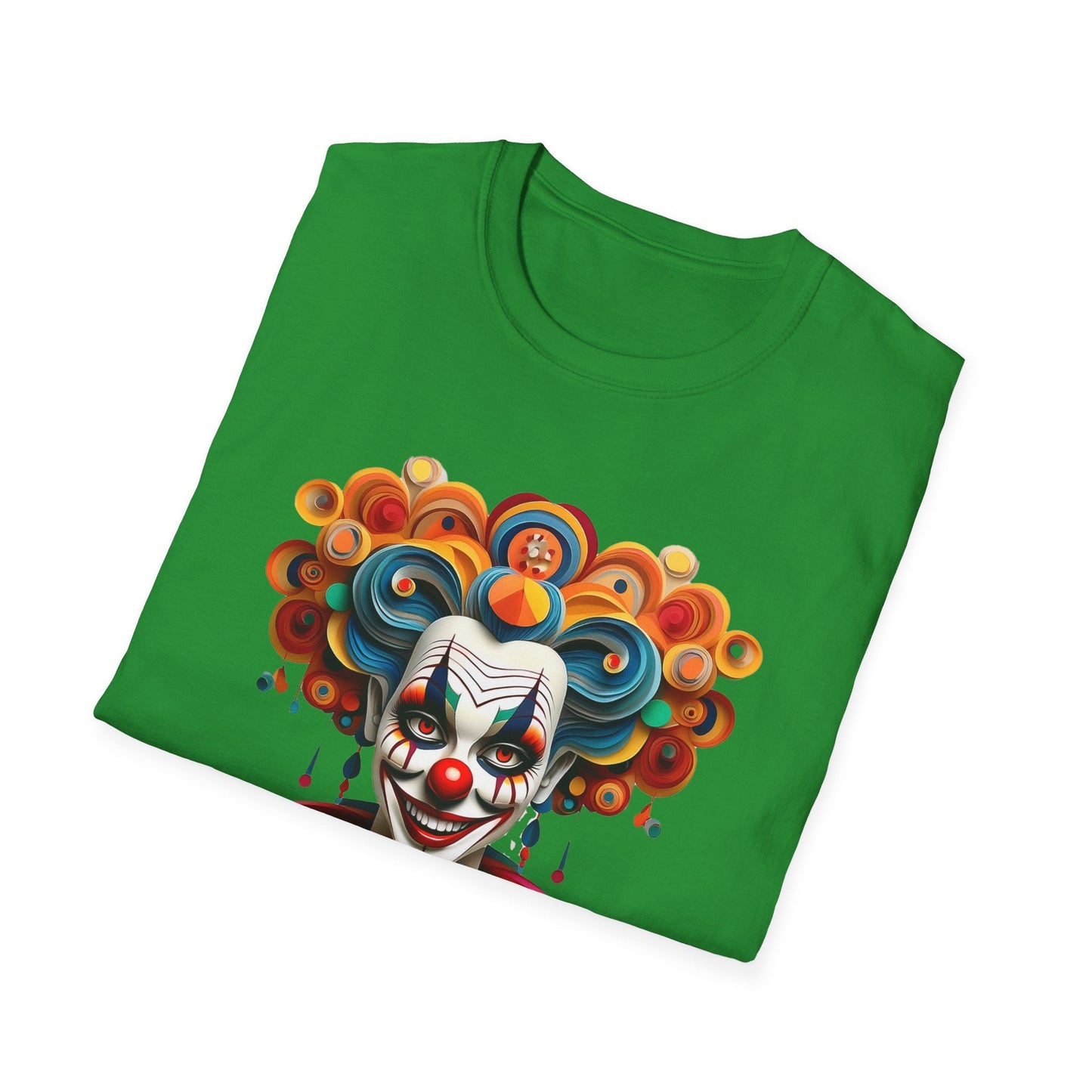 Unisex Clown T Shirt Funny Man Circus Shirt Softstyle Gildan 64000 Short Sleeve Tee