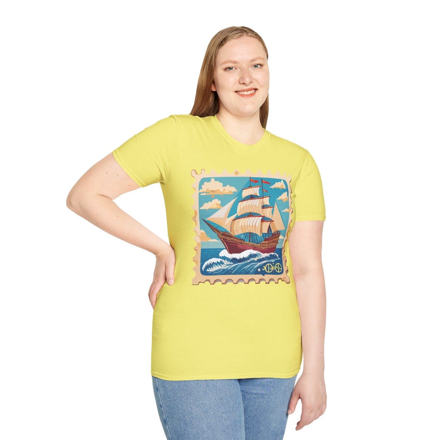 Ship T Shirts Frigate Vessel Tee Unisex Softstyle Gildan 64000 100 Percent Cotton