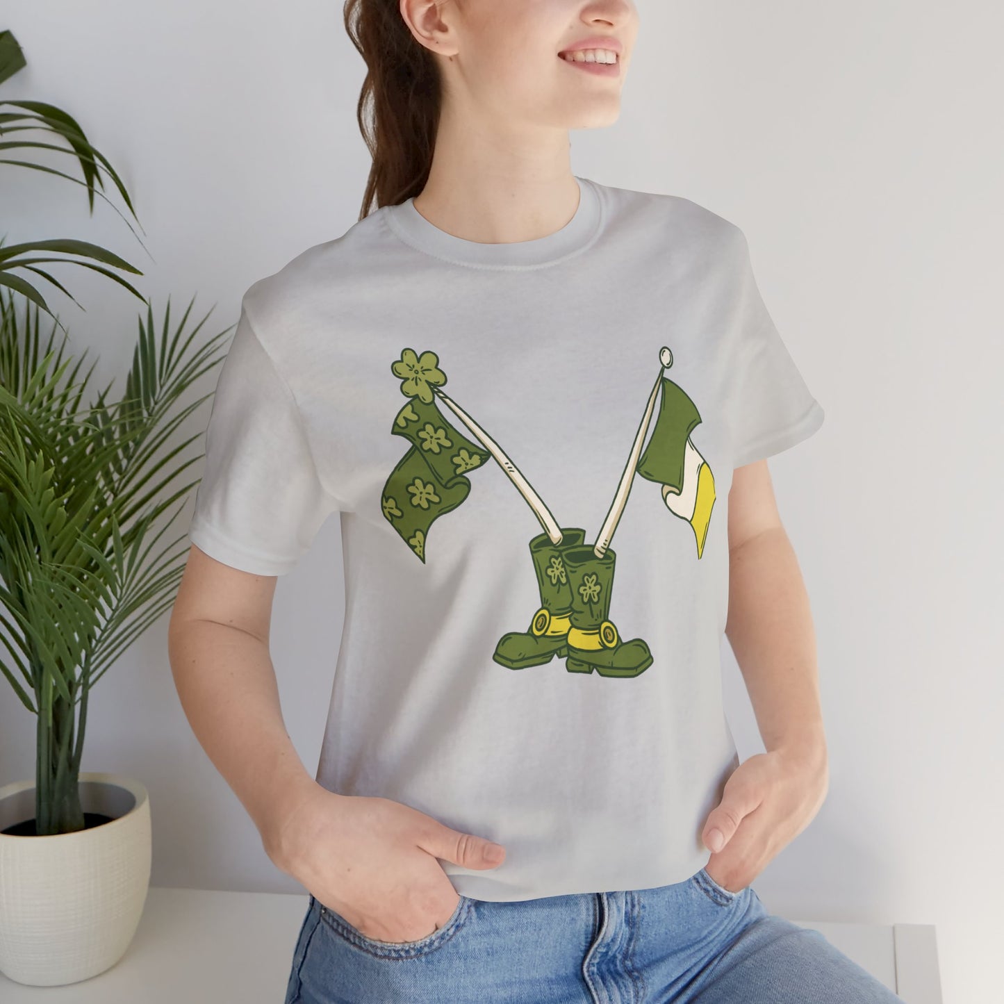 Unisex Cotton Tee Shirt with Lucky Prints