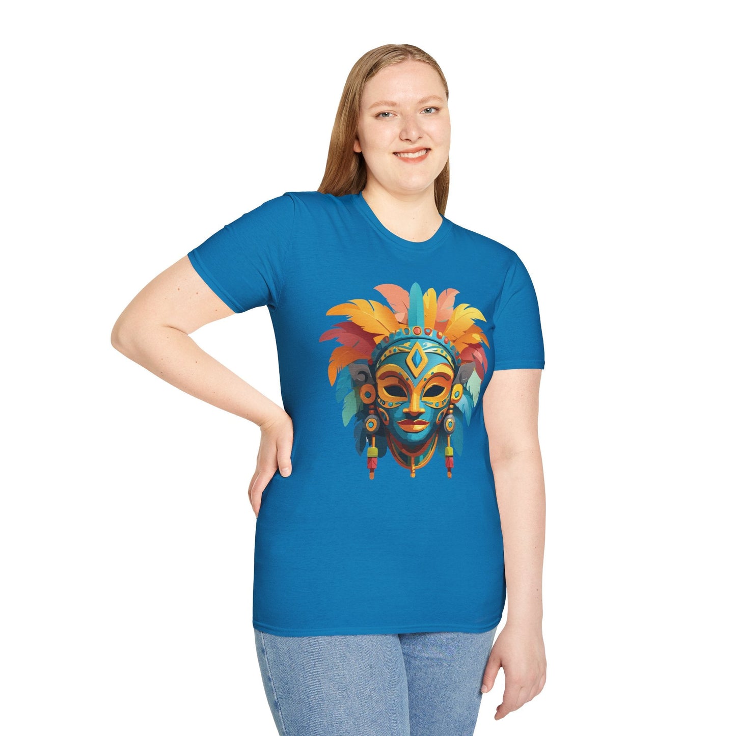 Mask Graphic Unisex Cotton Masquerade Design Artwork Tee 2
