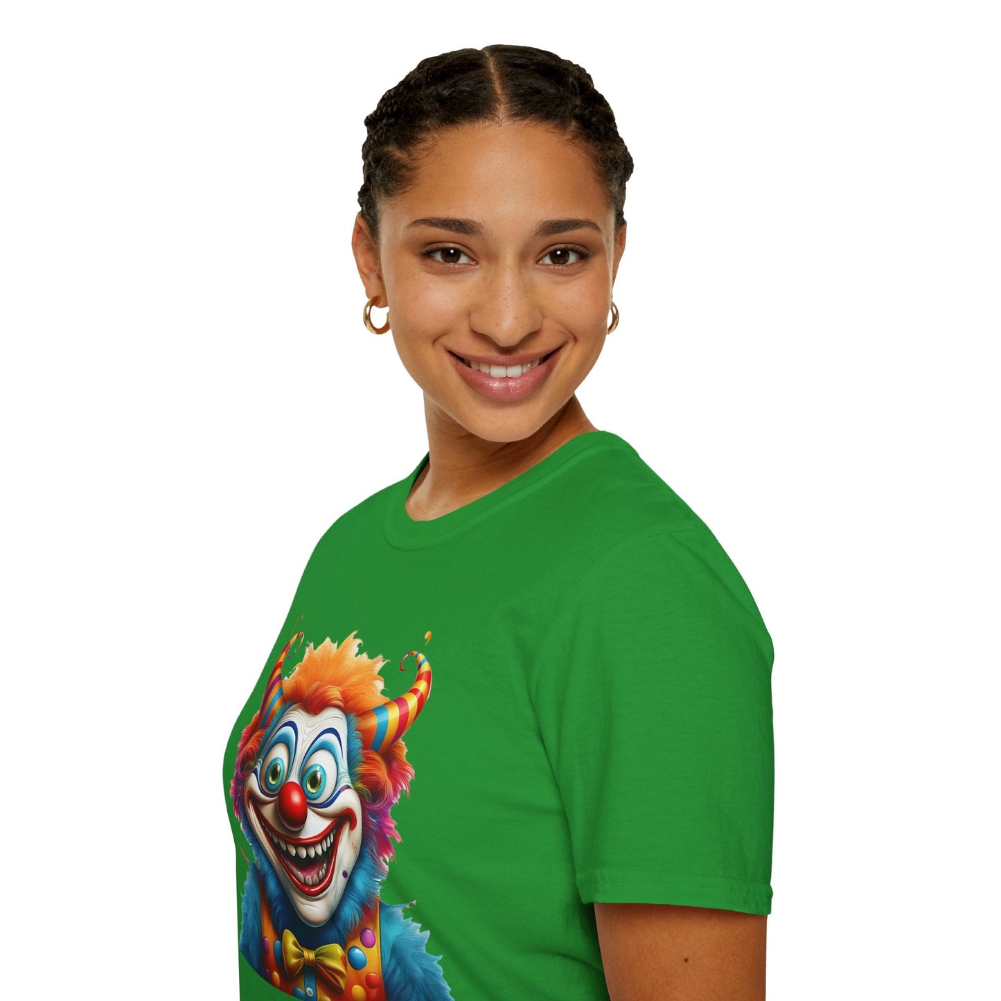 Unisex Clown Shirt Circus Tee Funny Man Shirt Scary Man Shirt Gildan Softstyle 64000