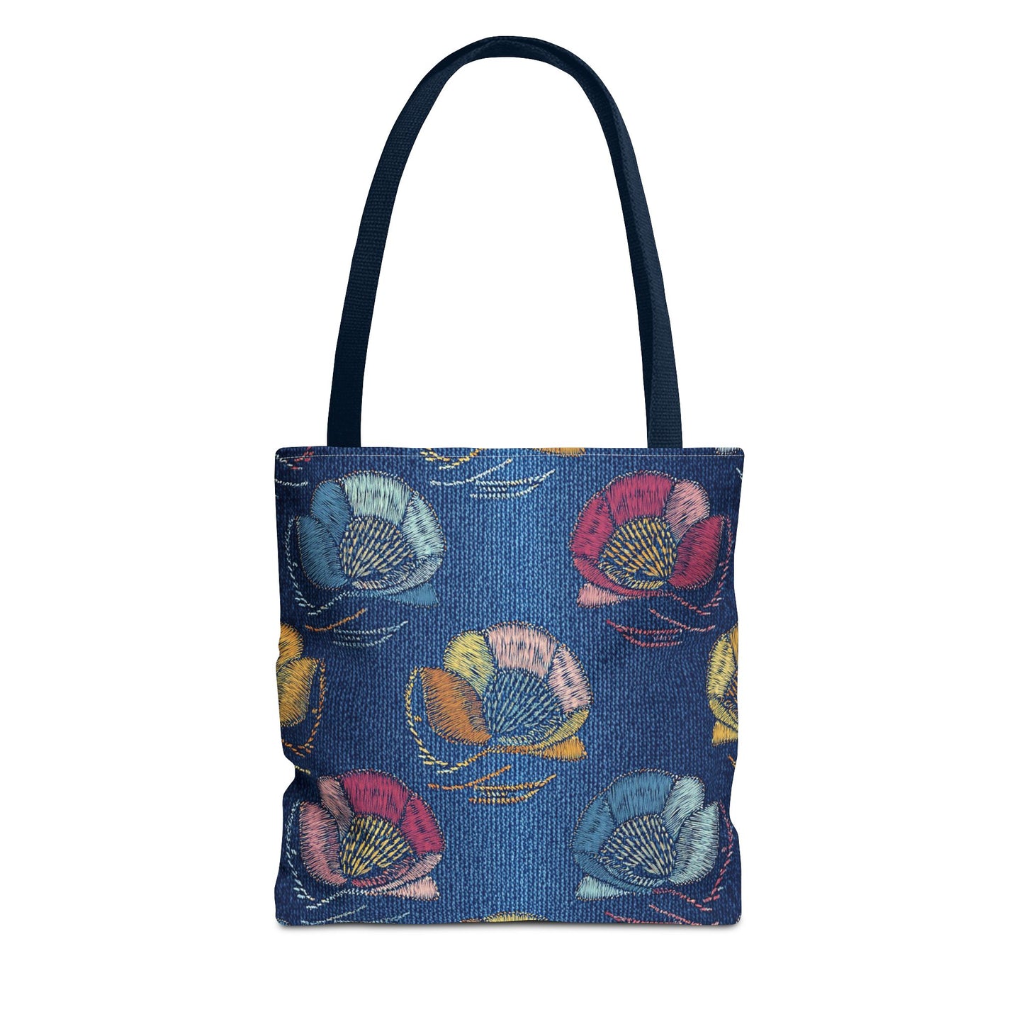 Denim Fabric Imitation Print Unisex Canvas Bag Poly Spun 3 Sizes Tote Bag 165