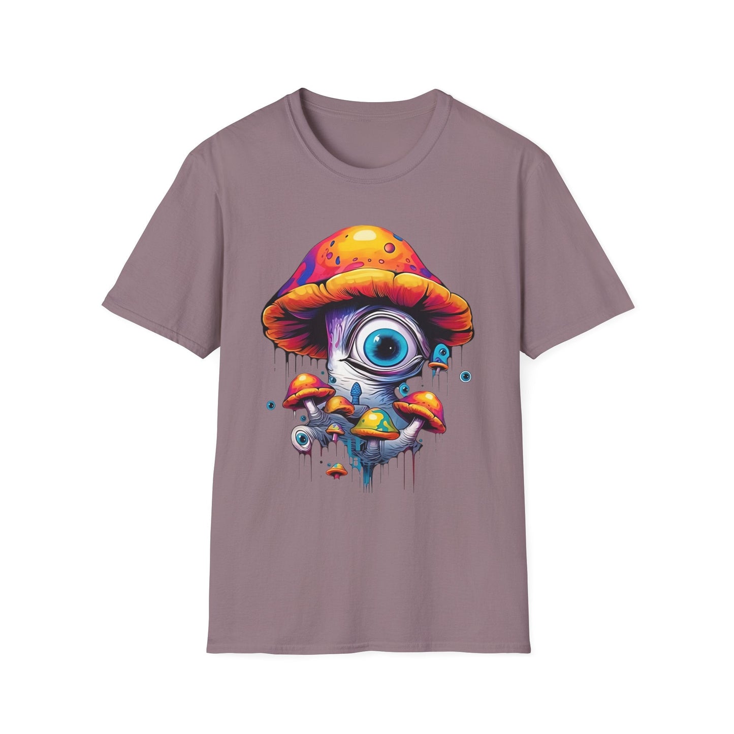 Unisex Mashroom T Shirt With Funny Mashroom Art Design Gildan Softstyle Tee For Everyday Comfort