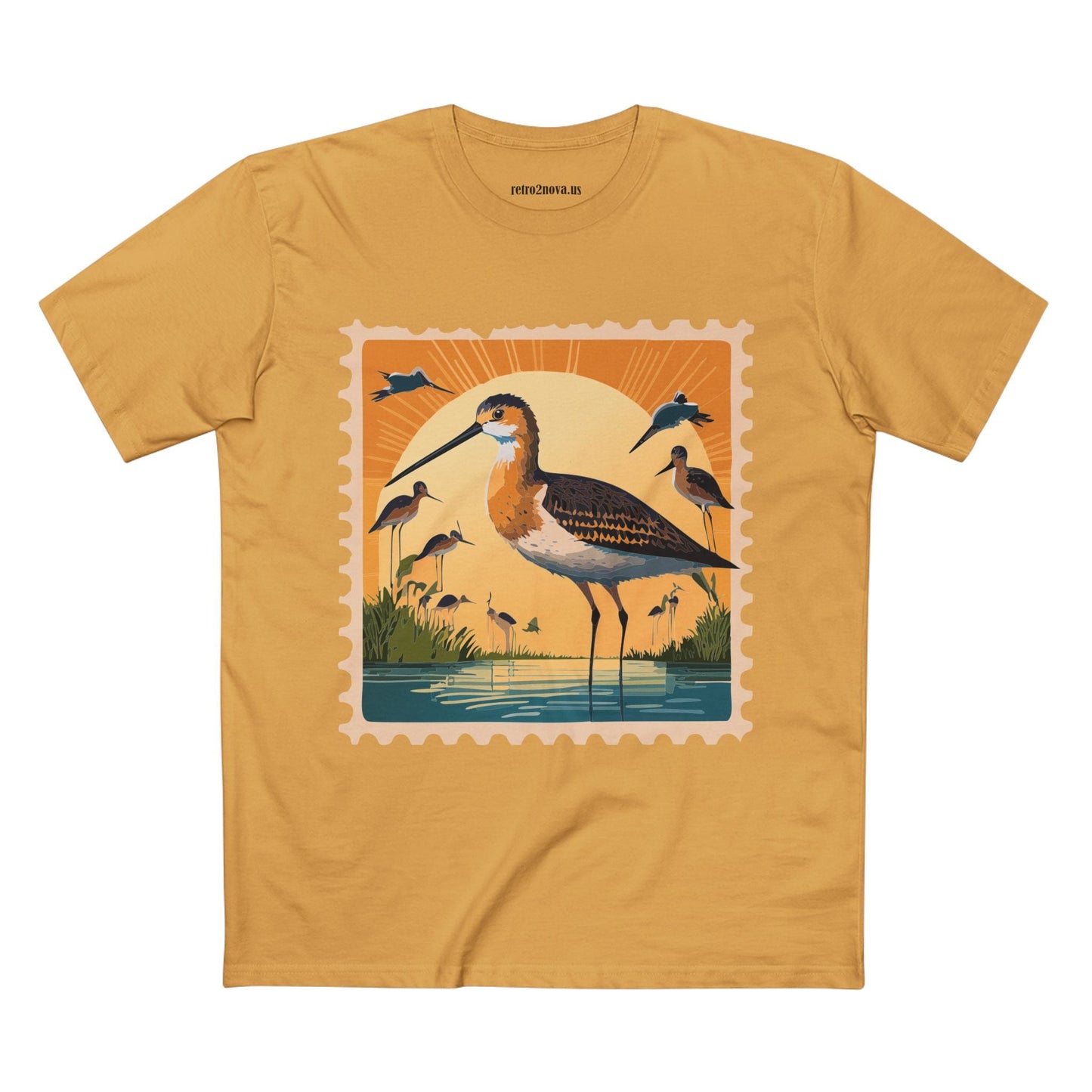 Postage Stamp Shirt Unisex Premium Cotton Tee With Original Art Design Retro2Nova PS 25