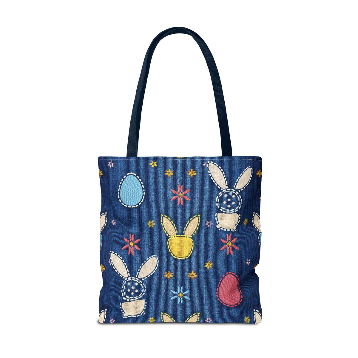 Easter Graphic Design Denim Fabric Imitation Print Unisex Canvas Bag Poly Spun 3 Sizes Tote Bag 204-5
