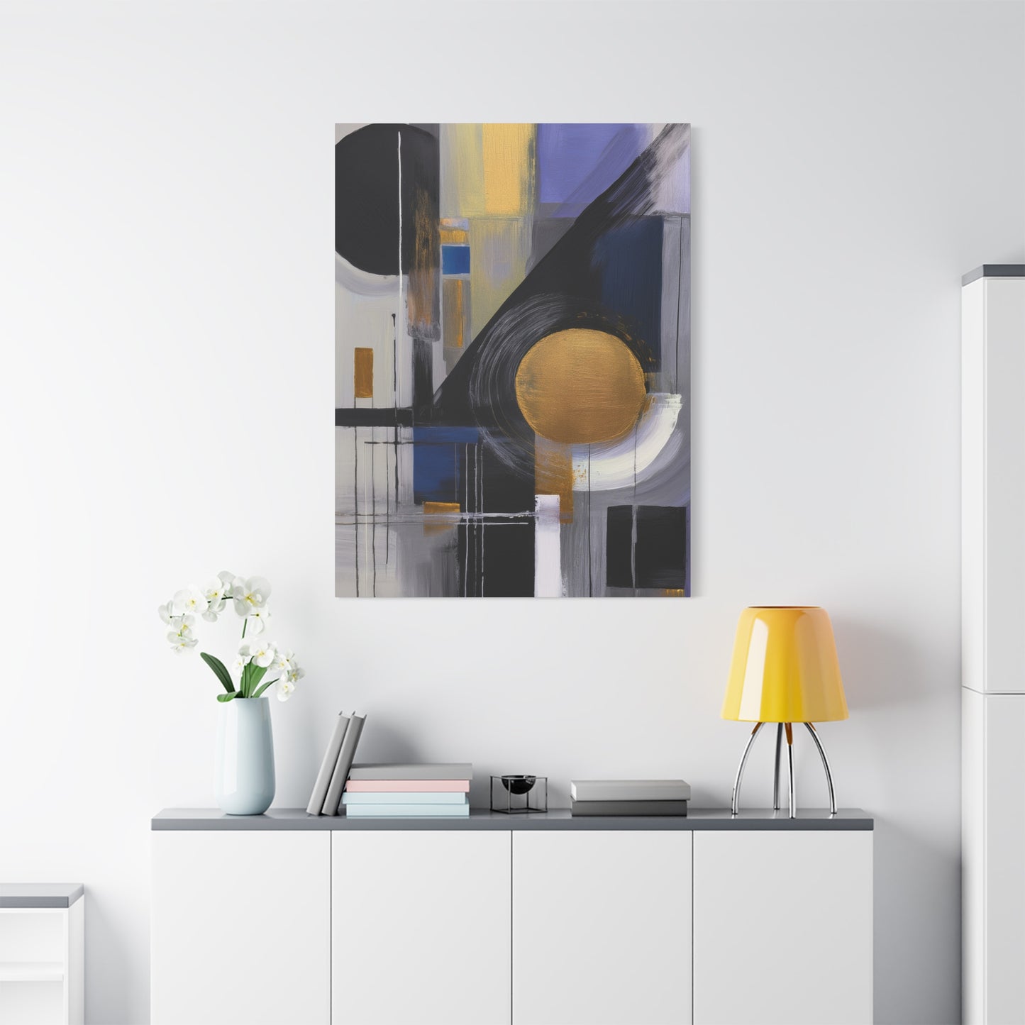 Purple Abstract Painting Print Canvas 20x24,20x30,24x30, 24x32,24x36,30x40, 32x48,36x48,40x60 Pine-Wood Inner Frame ABS-32