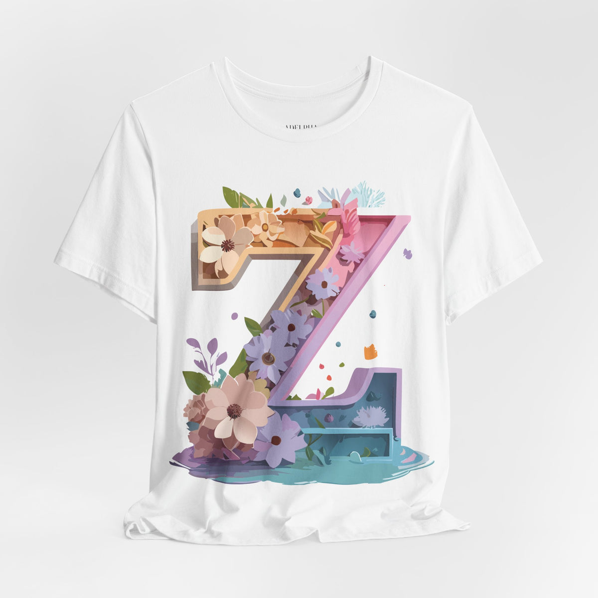 Letter Z Graphic Unisex Cotton Bella+Canvas Tee with Art Letter Design