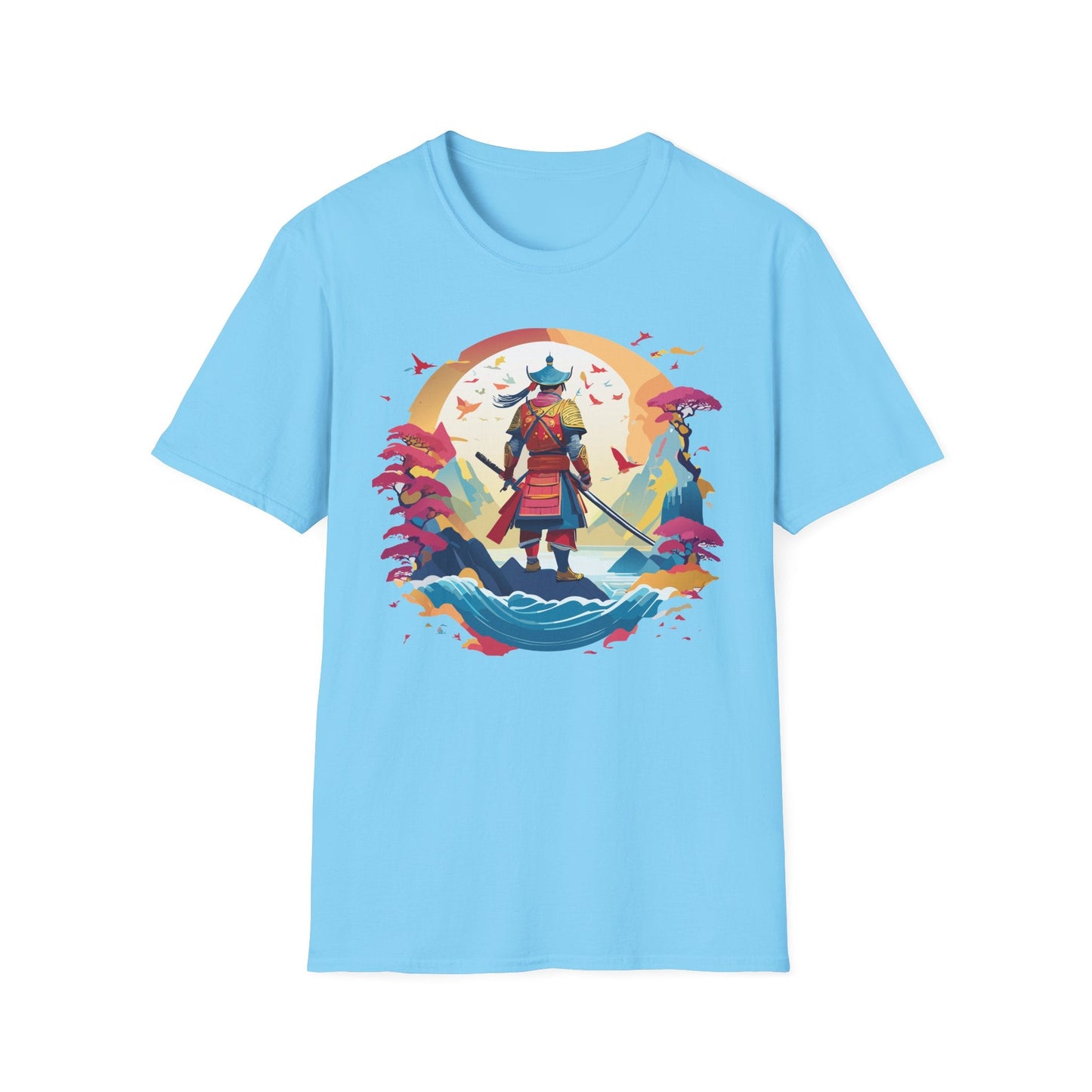 Samurai Shirt Unisex Tee Made With 100 Percent Ring Spun Cotton Soft Durable Comfort Gildan 64000