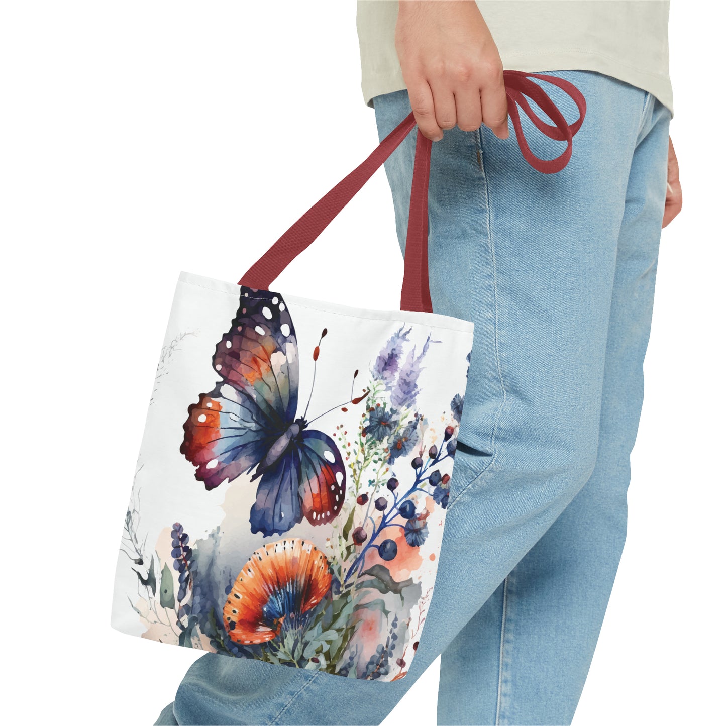 Canvas Bag with Butterfly Prints