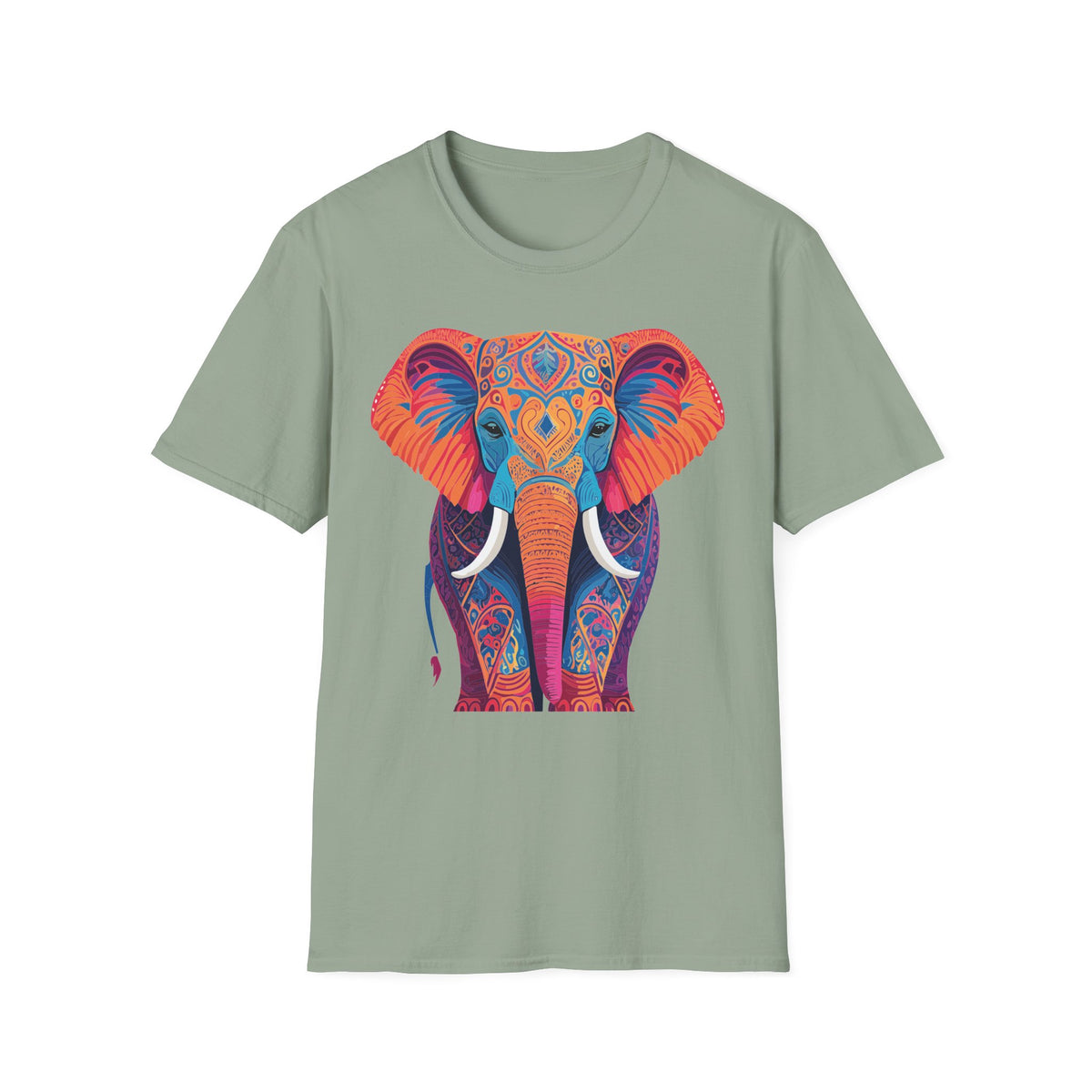 Colorful Mandala Elephant T-Shirt | Boho Animal Graphic Tee