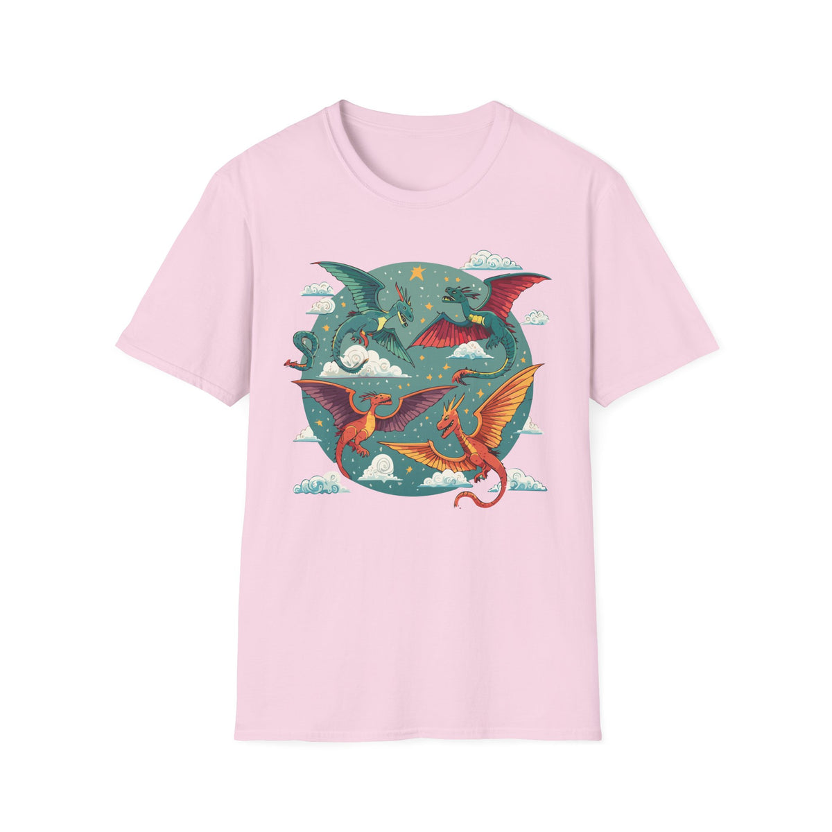 Dragon Graphic Tee Gildan Unisex 100 Cotton Tee Shirt with Animal a34