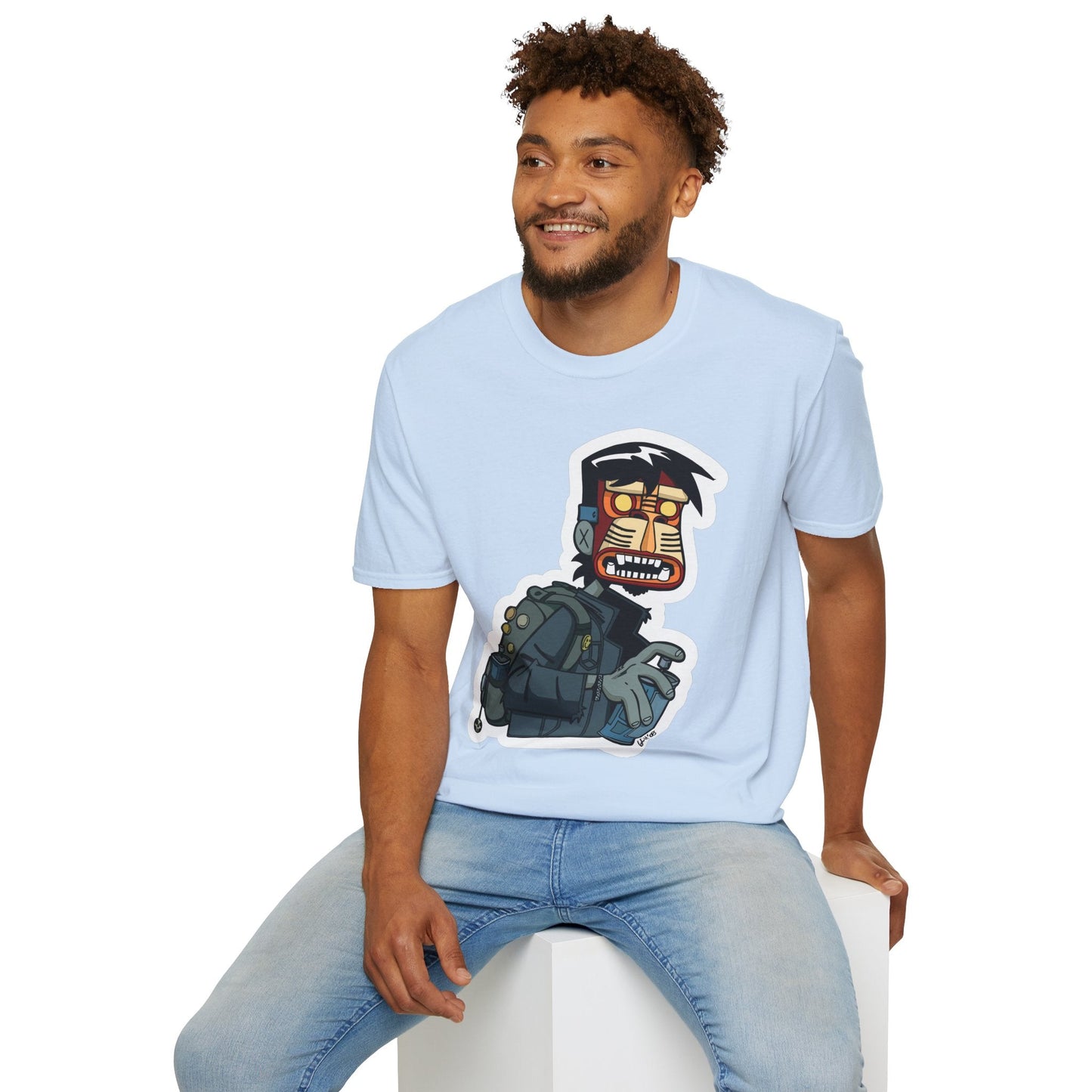 Cartoon T Shirt Animation T Shirt Funny Tee Shirt Unisex Short Sleeve Softstyle Cotton Tee 64000