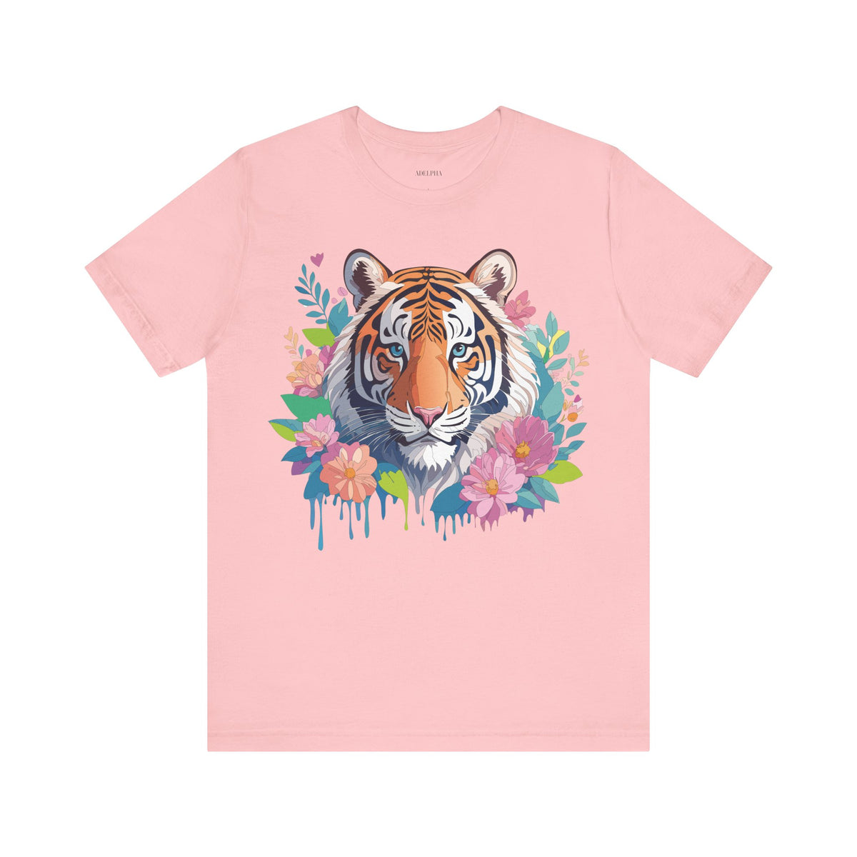 Tiger Graphic Unisex Cotton Bella+Canvas Tee with Art Animal Design e72