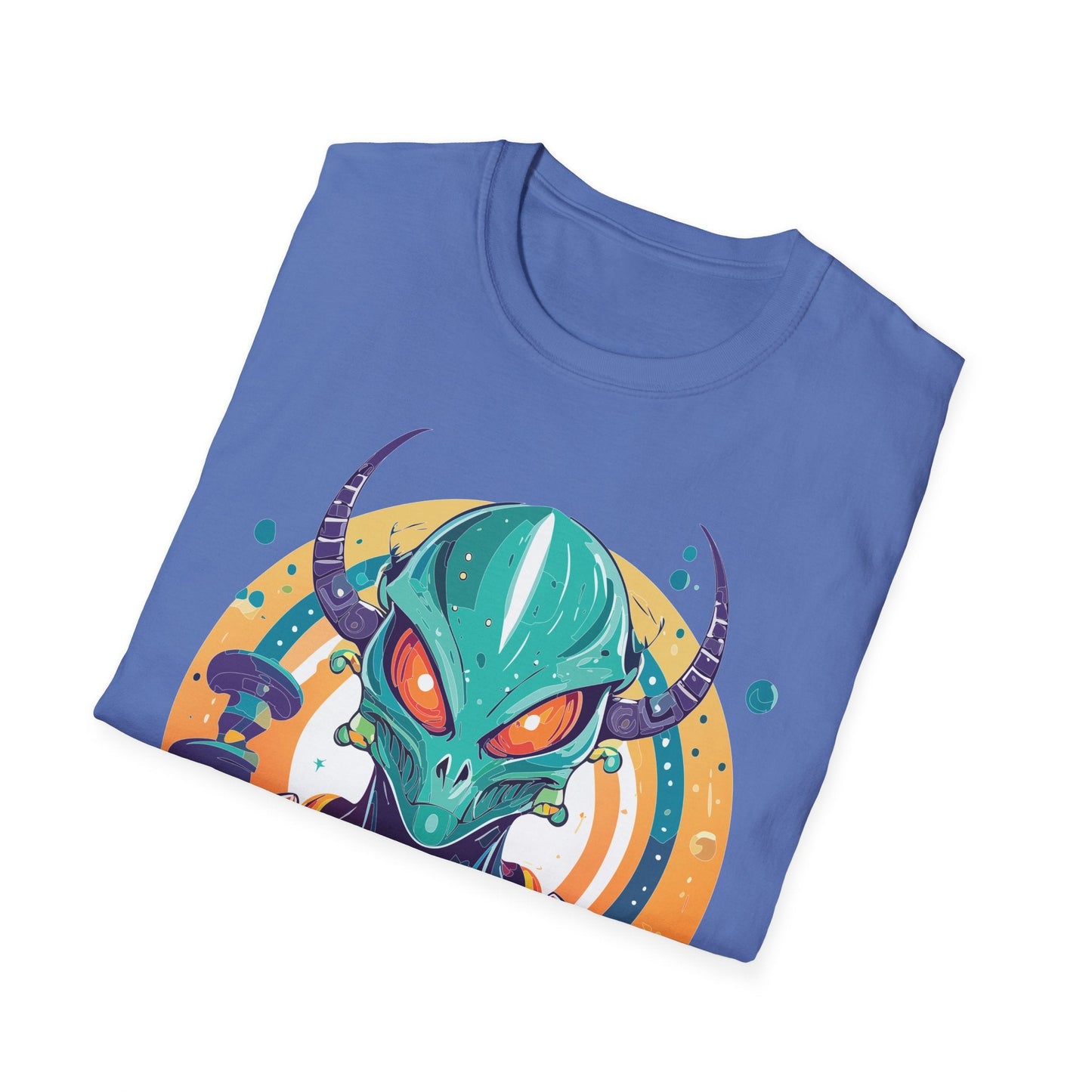Alien Graphic Unisex Cotton Softstyle UFO Artwork Tee 14