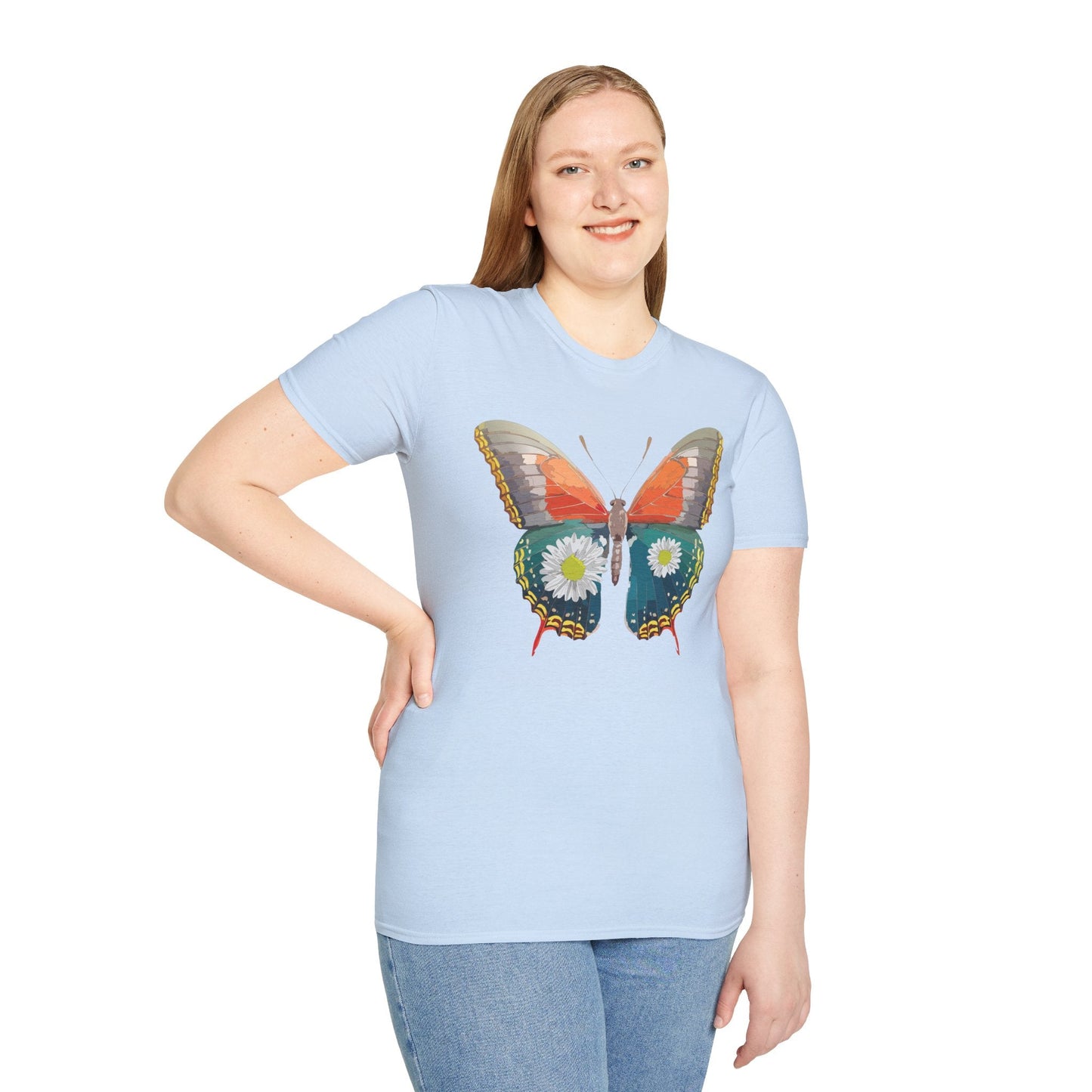 Butterfly Shirt Unisex Gildan Softstyle 64000 Short Sleeve T Shirt Monarch Design