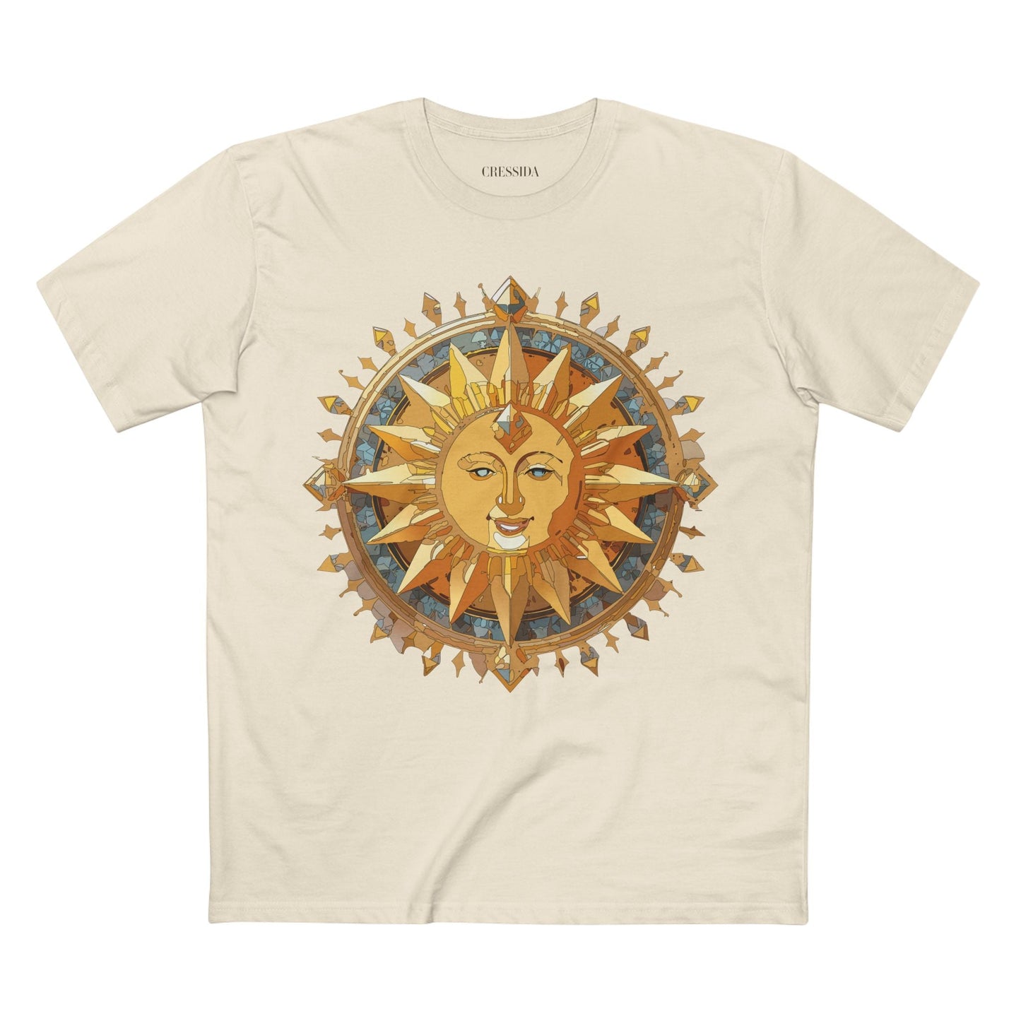 Gold Sun Graphic Unisex 100 Cotton T-Shirt with Golden Art Design 16