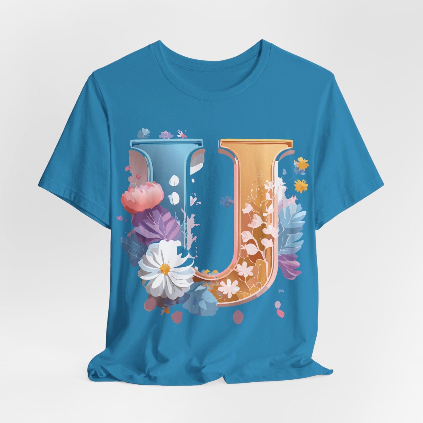 Letter U Graphic Tee Unisex Jersey Short Sleeve Premium Adelpha Art Design Shirt