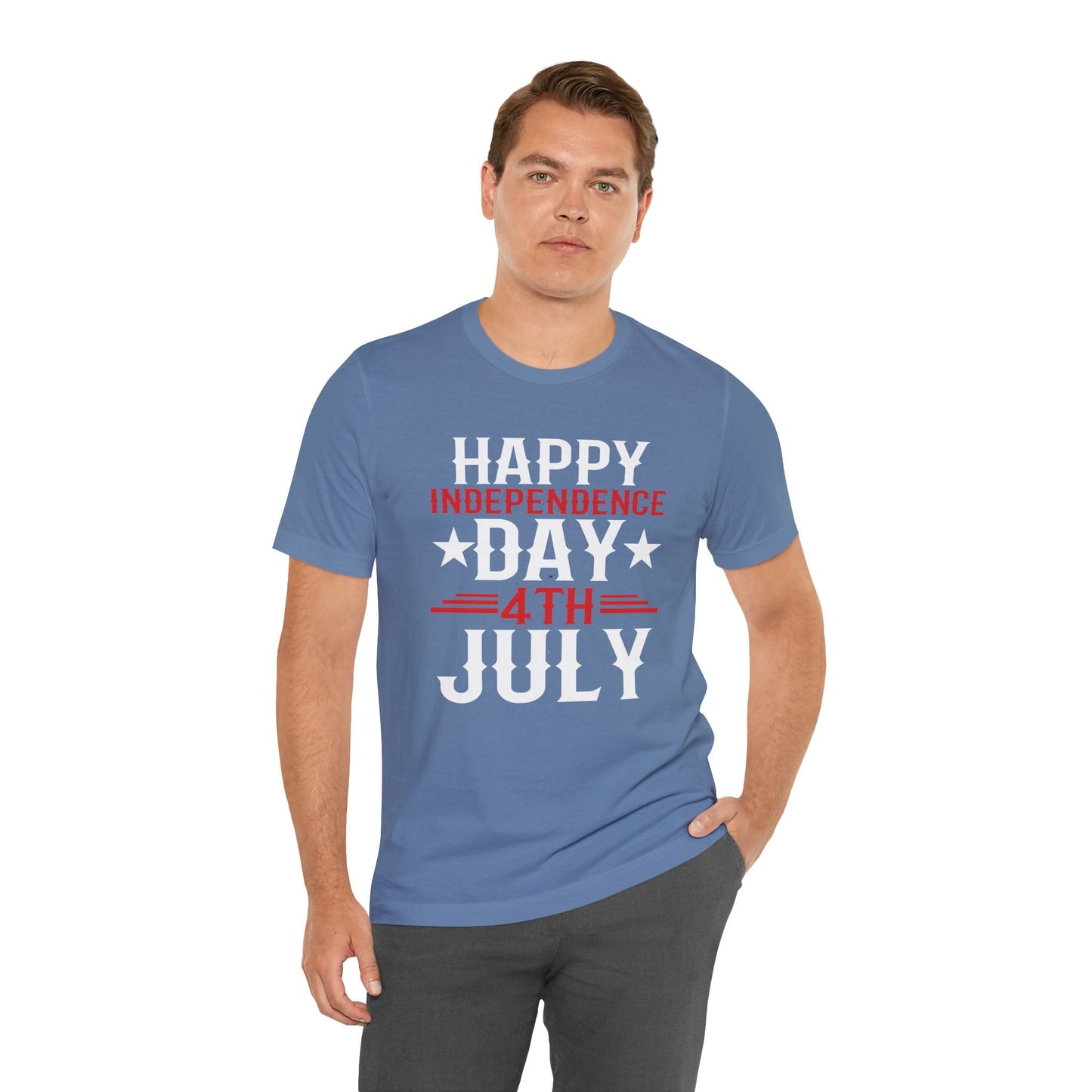 Happy Independence Day Graphic Unisex Cotton T-Shirt 016