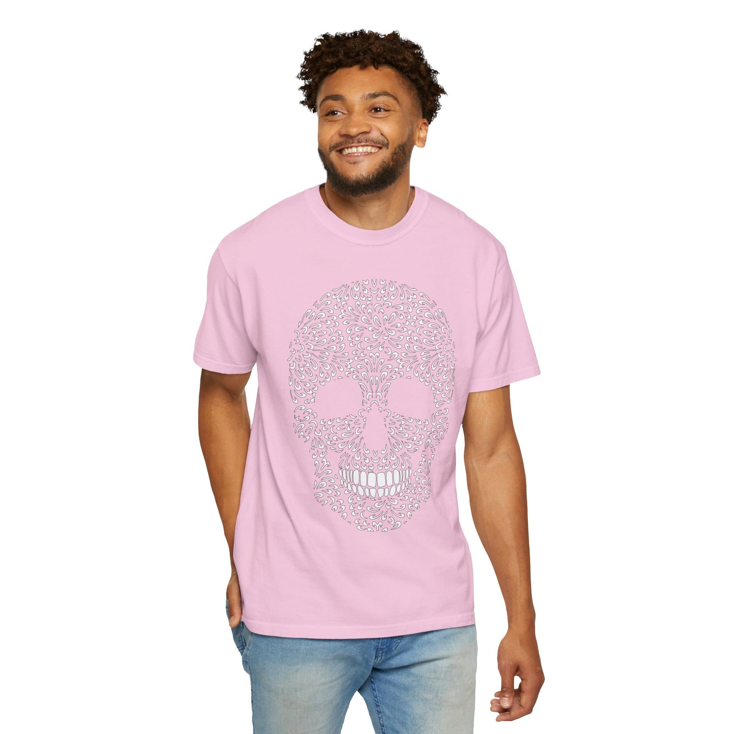 Unisex Cotton Tee Shirt with Skull