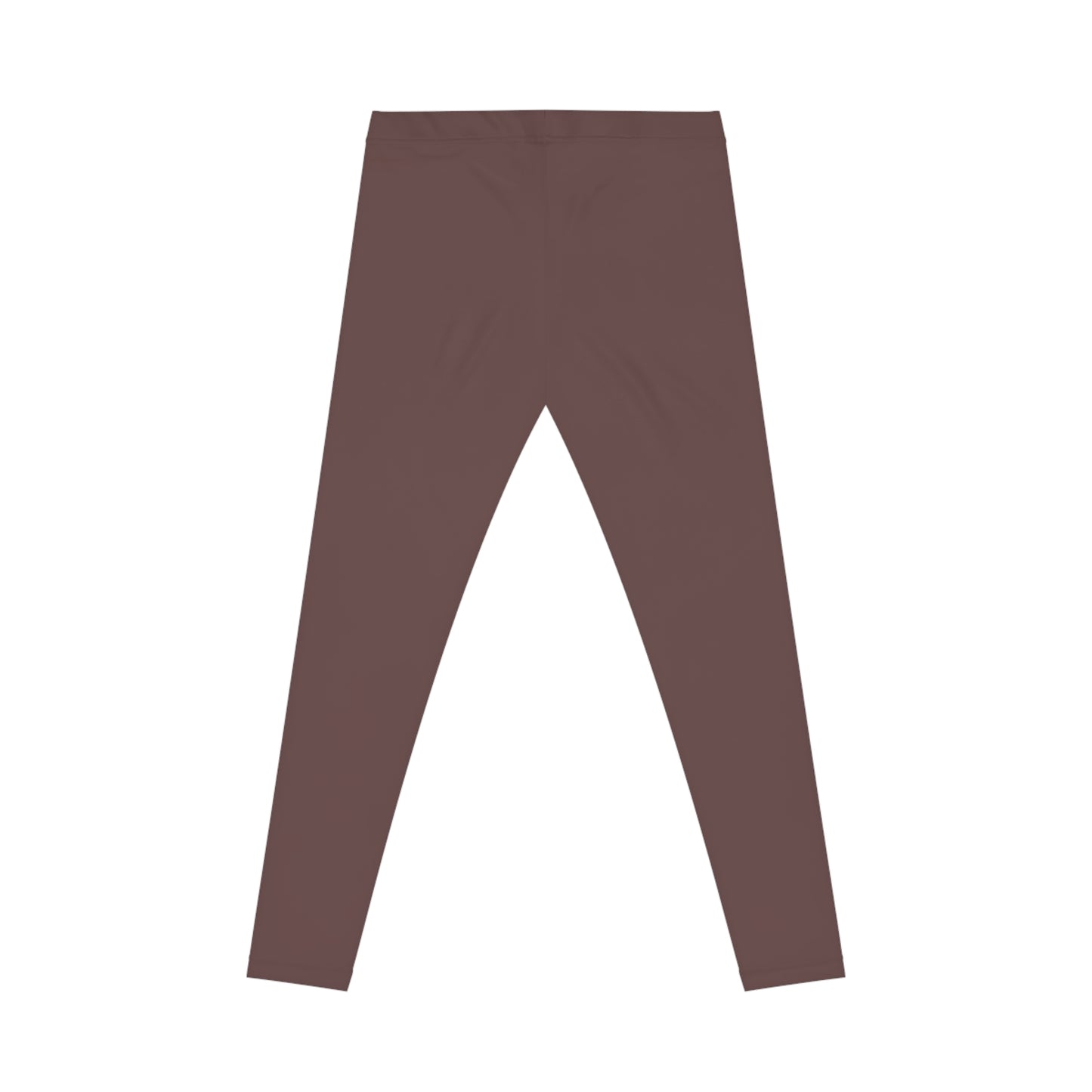 Plum Brown Color Women's Poly-Span Casual Leggings XS-2XL