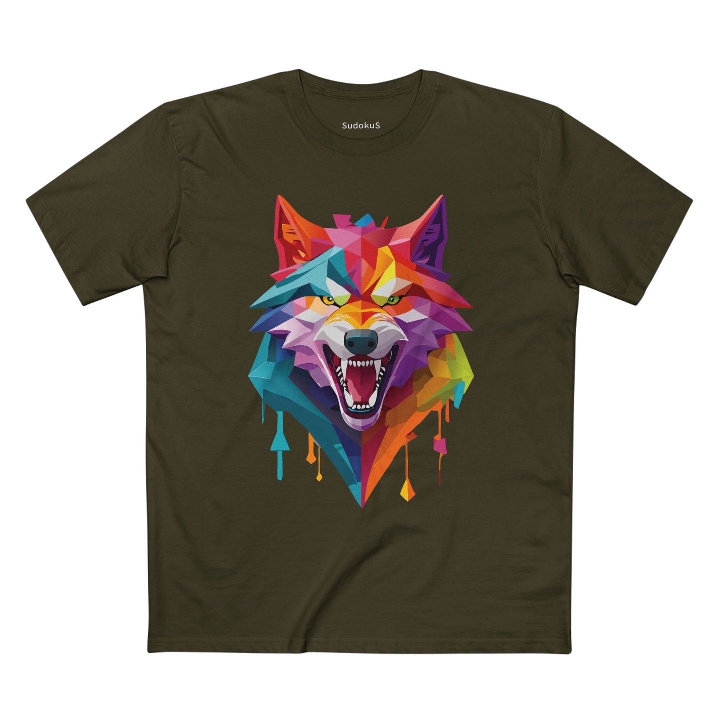 Wolf Graphic Unisex 100 Cotton Staple Tee with Animal Design Artwork 19