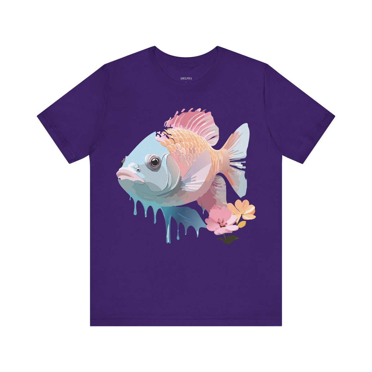 Fish Graphic Design Tee Bella+Canvas Unisex 100 Cotton Tee Shirt a104