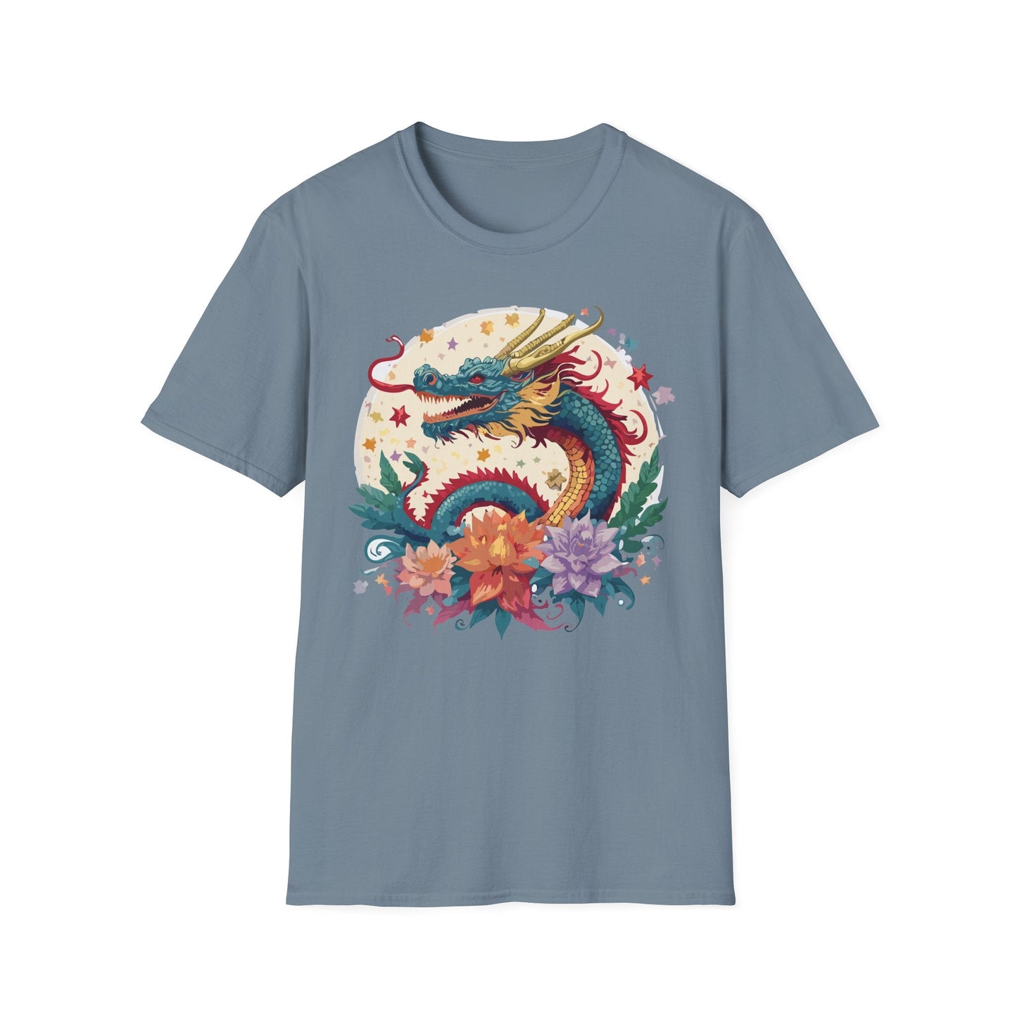 Dragon Graphic Unisex 100 Cotton Tee with Animal Artwork Design 5