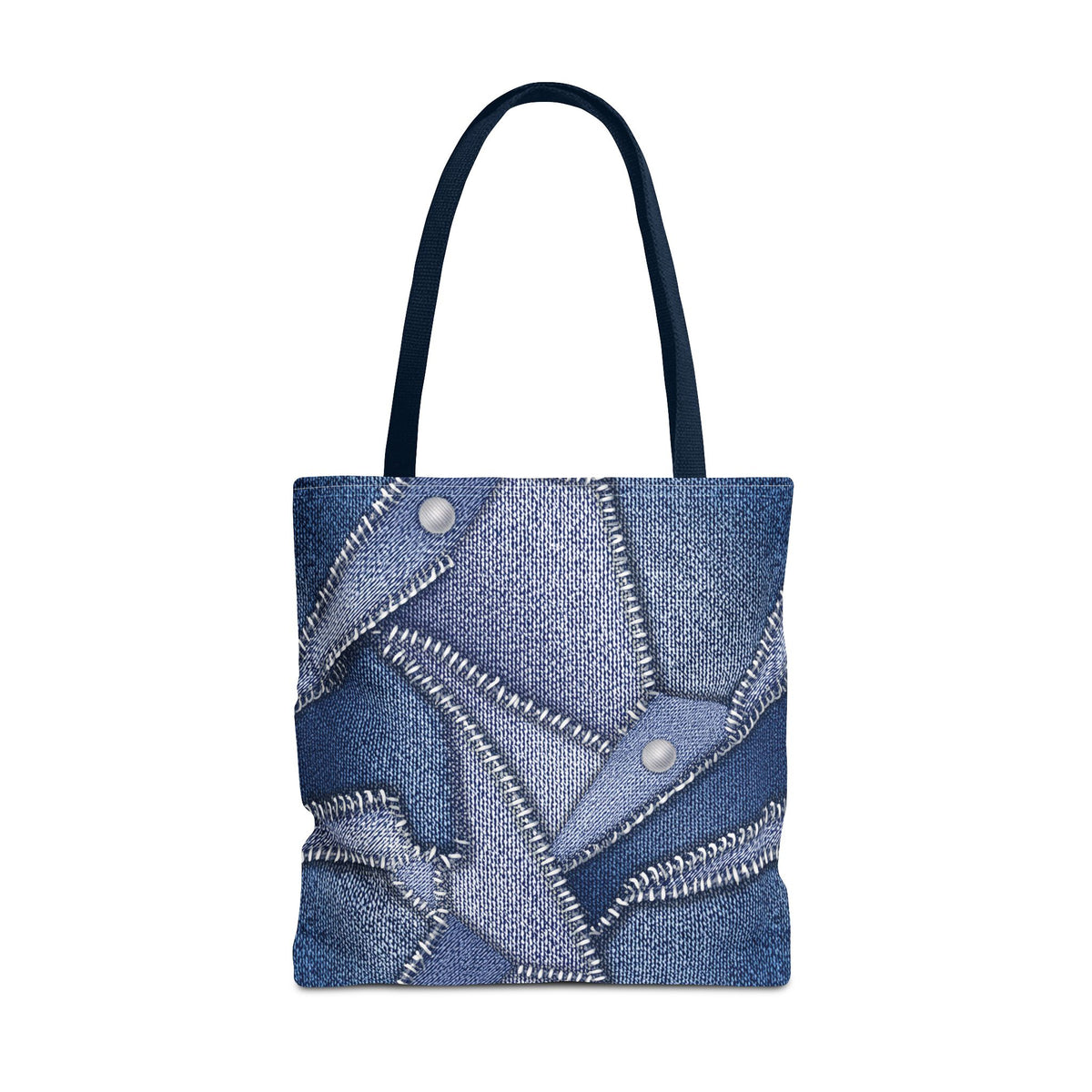 Denim Fabric Imitation Print Unisex Canvas Bag Poly Spun 3 Sizes Tote Bag 112