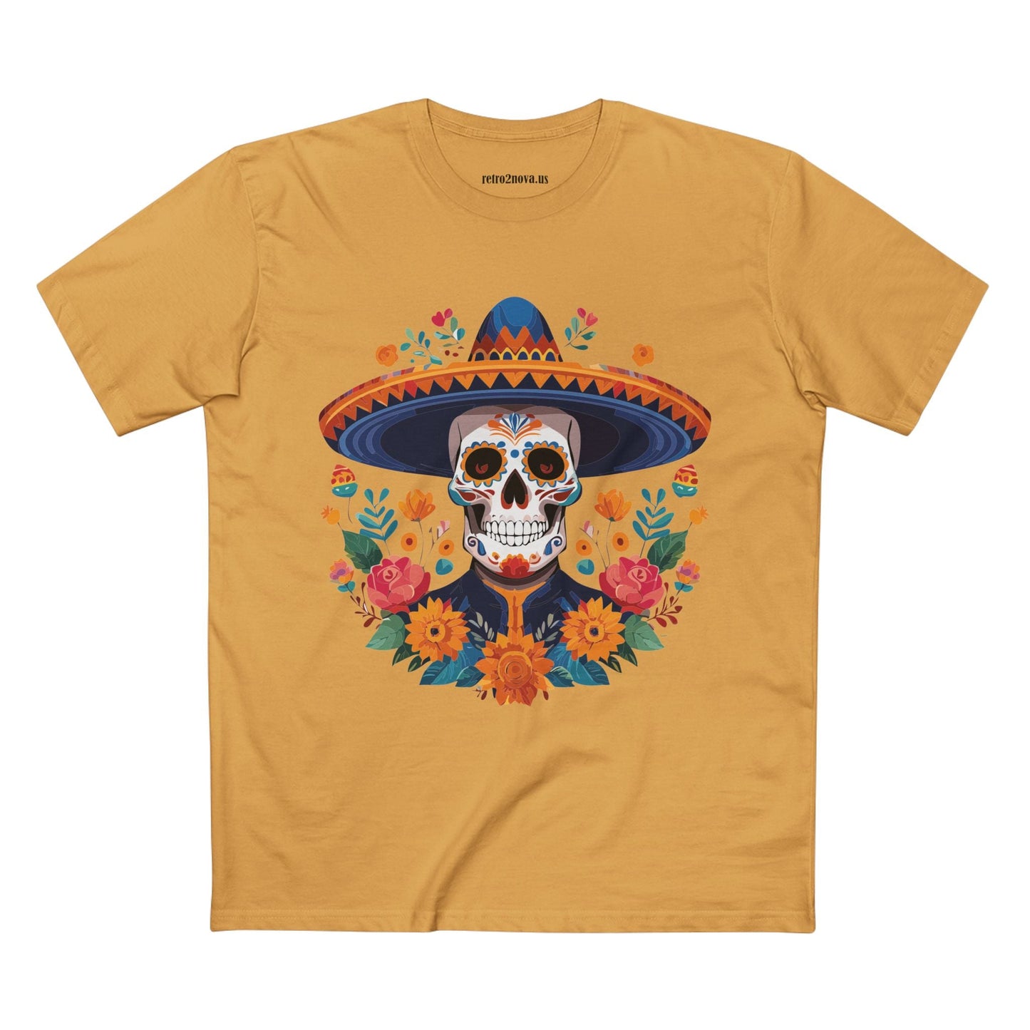 Skull And Skeleton Shirt Unisex Premium Cotton Tee With Original Art Design Retro2Nova