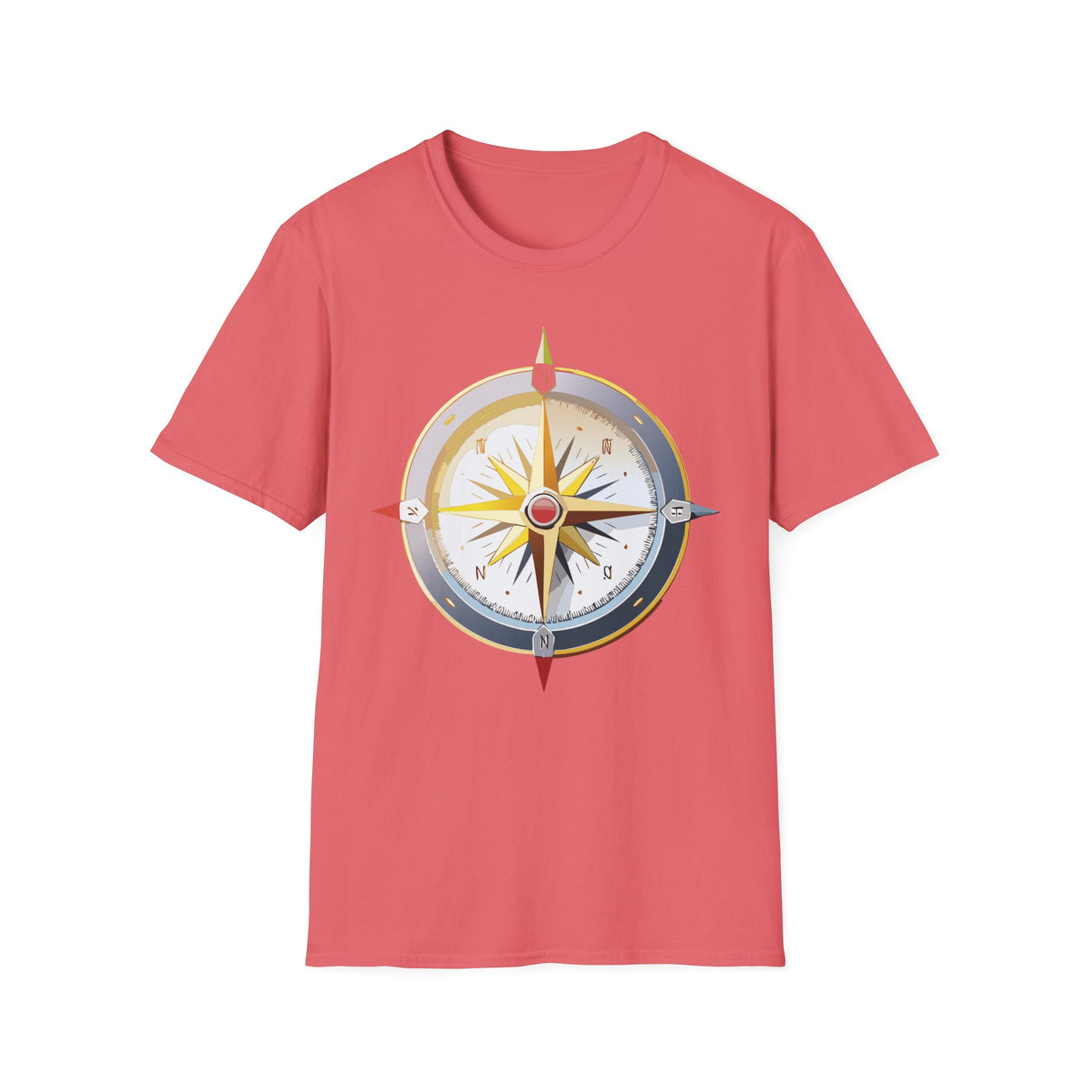 Nautical Compass T-Shirt | Adventure Travel Graphic Design Unisex 100 Cotton Gildan T-Shirt