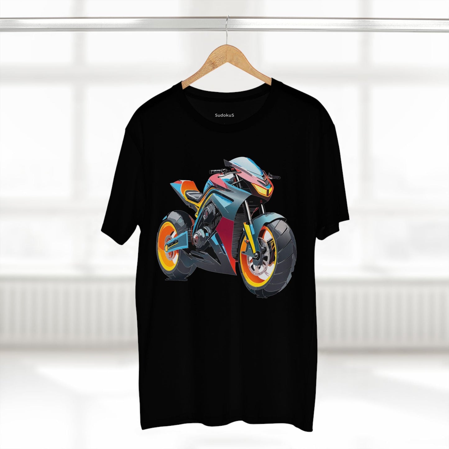 Moto Bike Graphic Unisex 100 Cotton Staple Tee 33